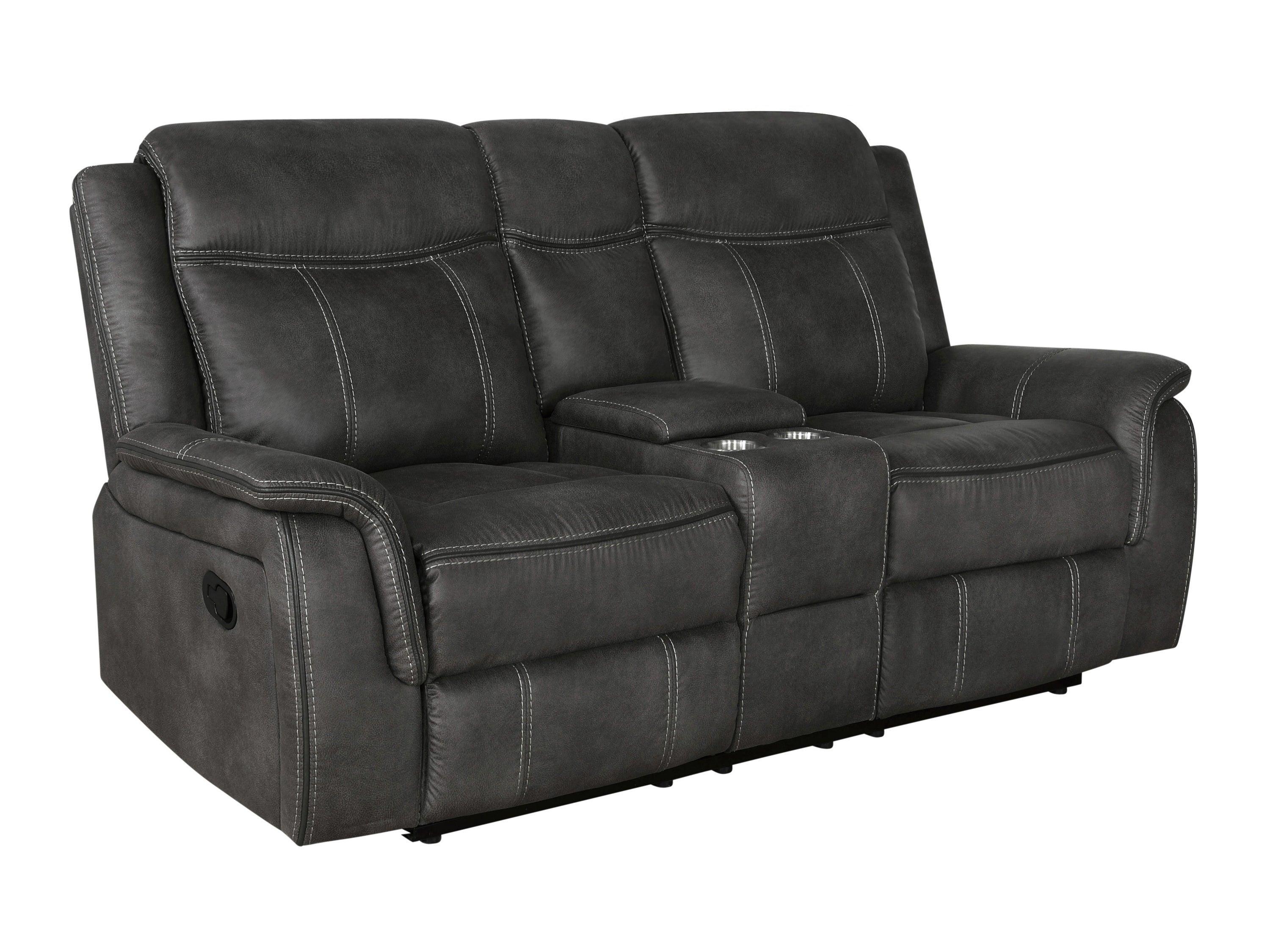 Lawrence Upholstered Tufted Back Motion Loveseat - Image 3