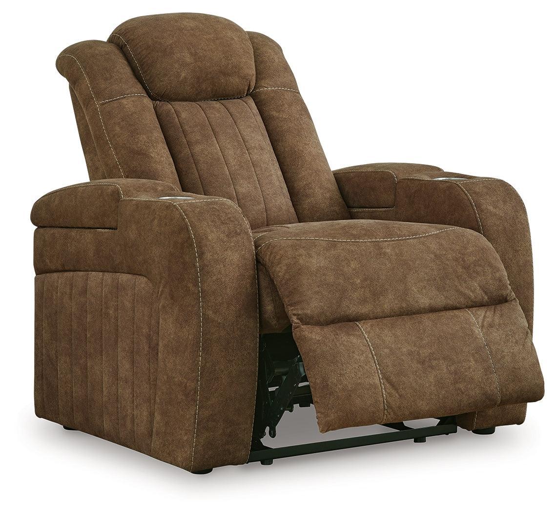 Wolfridge Brindle Faux Leather Power Recliner - Image 3