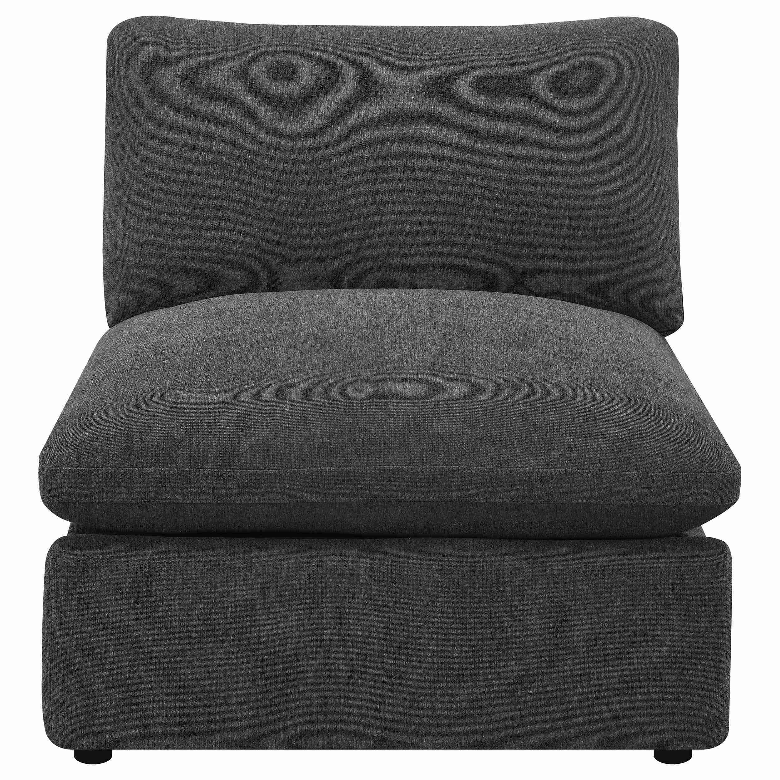 Collins Modular Armless Chair Dark Grey - Image 2