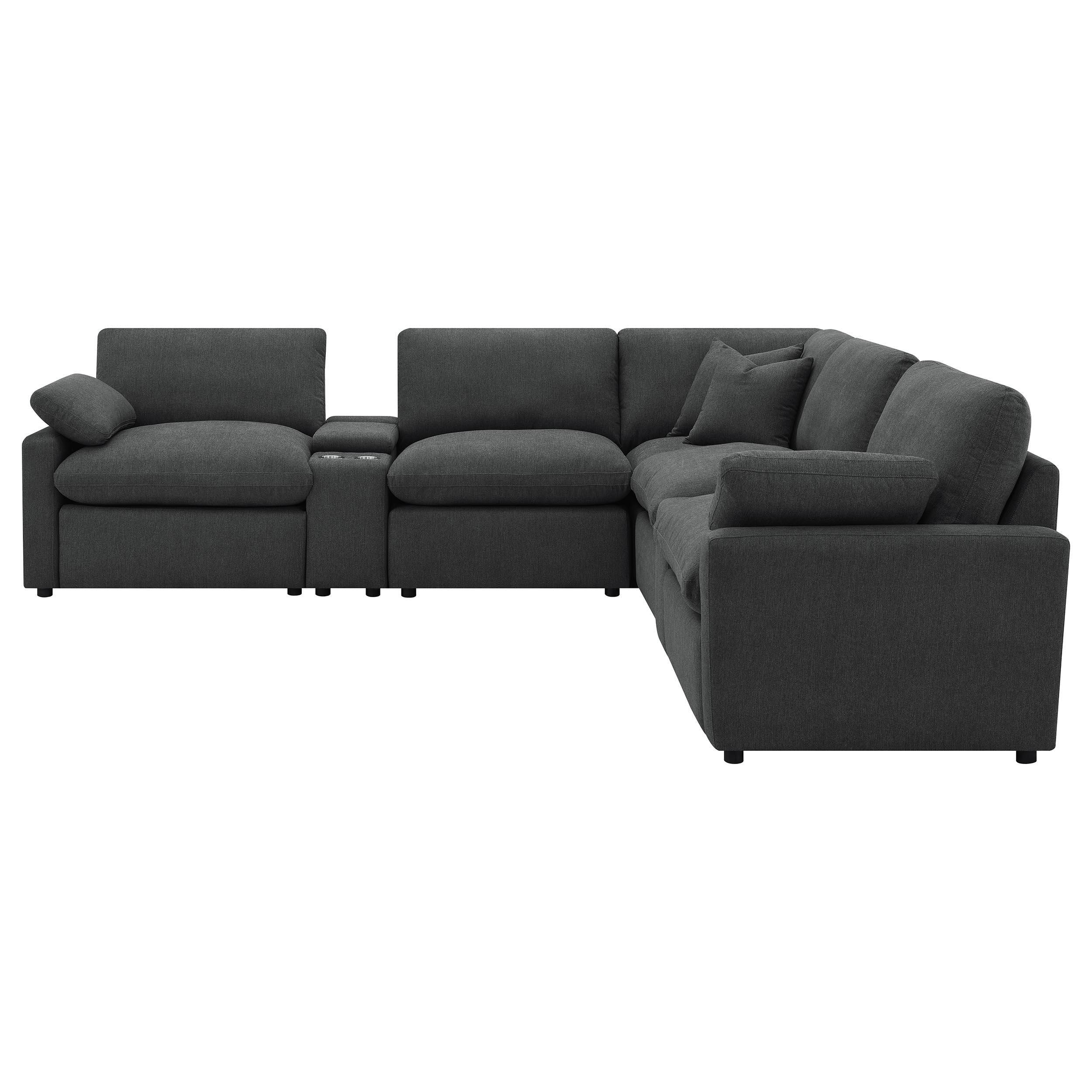 Collins 7-piece Modular Power Reclining Sectional Dark Grey - Image 3