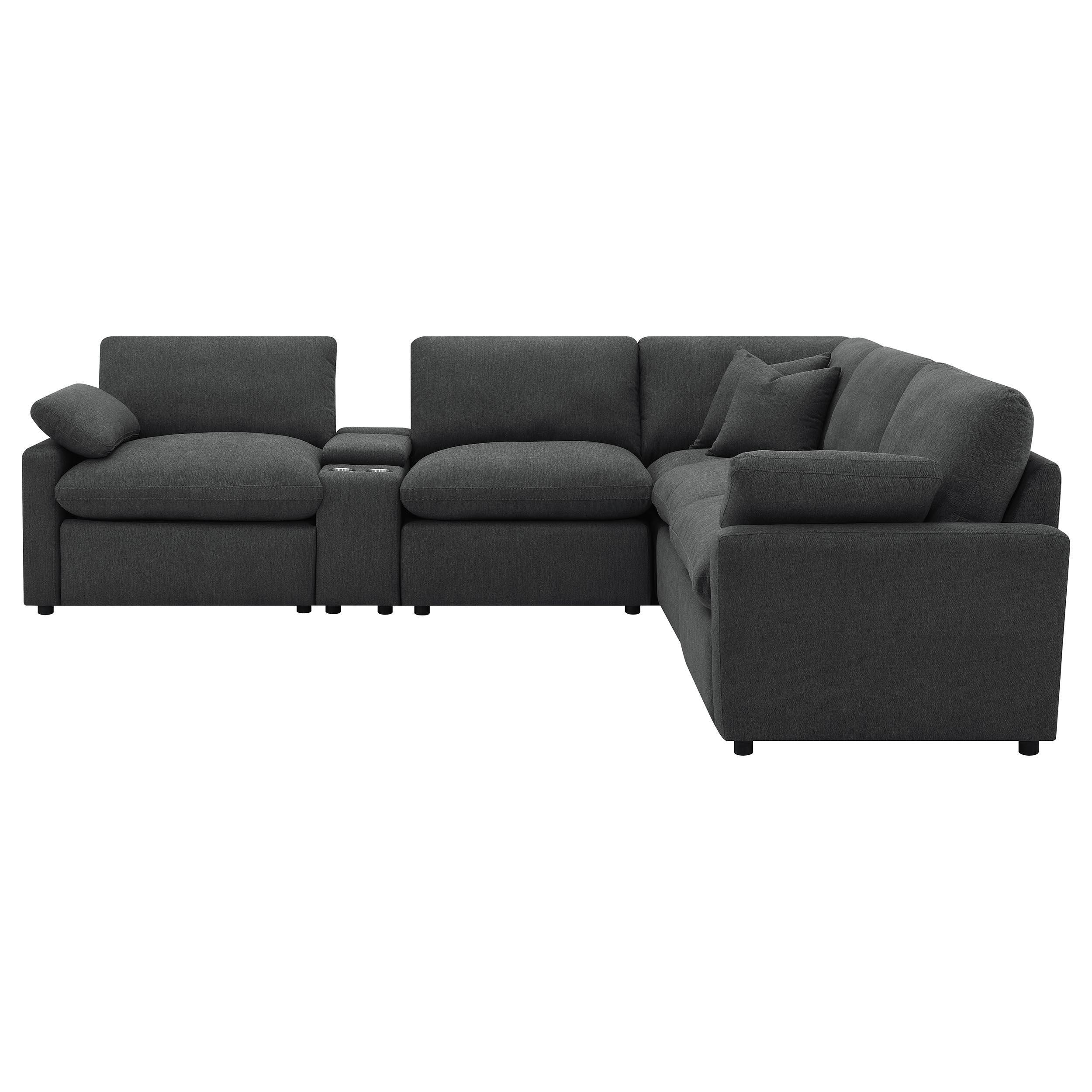 Collins 6-piece Modular Power Reclining Sectional Dark Grey - Image 3