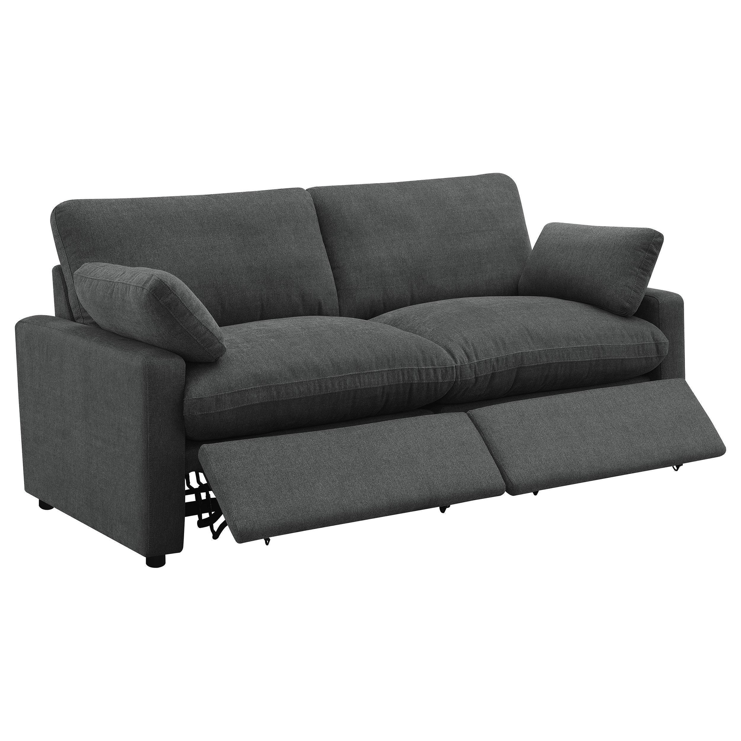Collins Modular Power Loveseat Dark Grey - Image 2