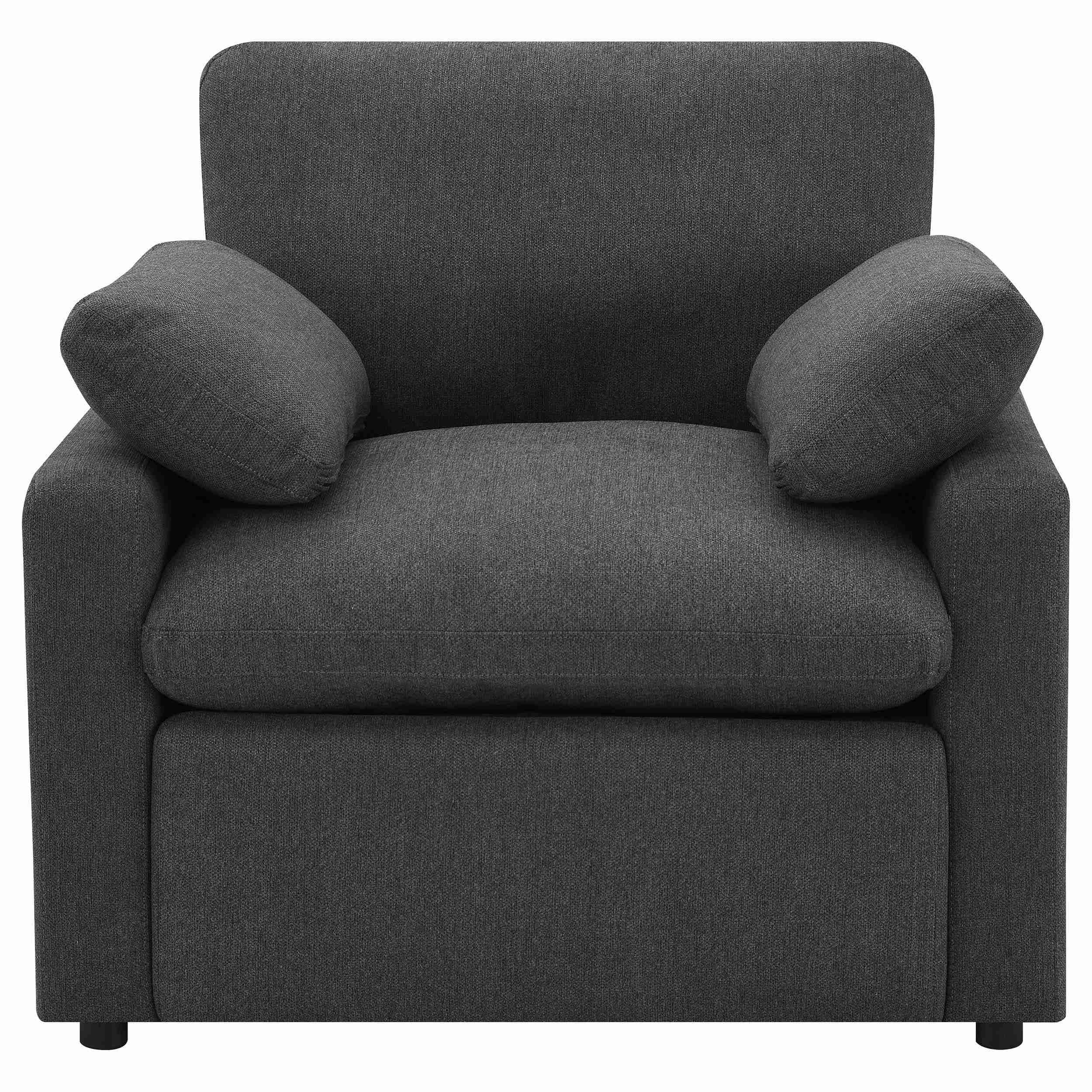 Collins Upholstered Power Recliner Chair Dark Grey - Image 3