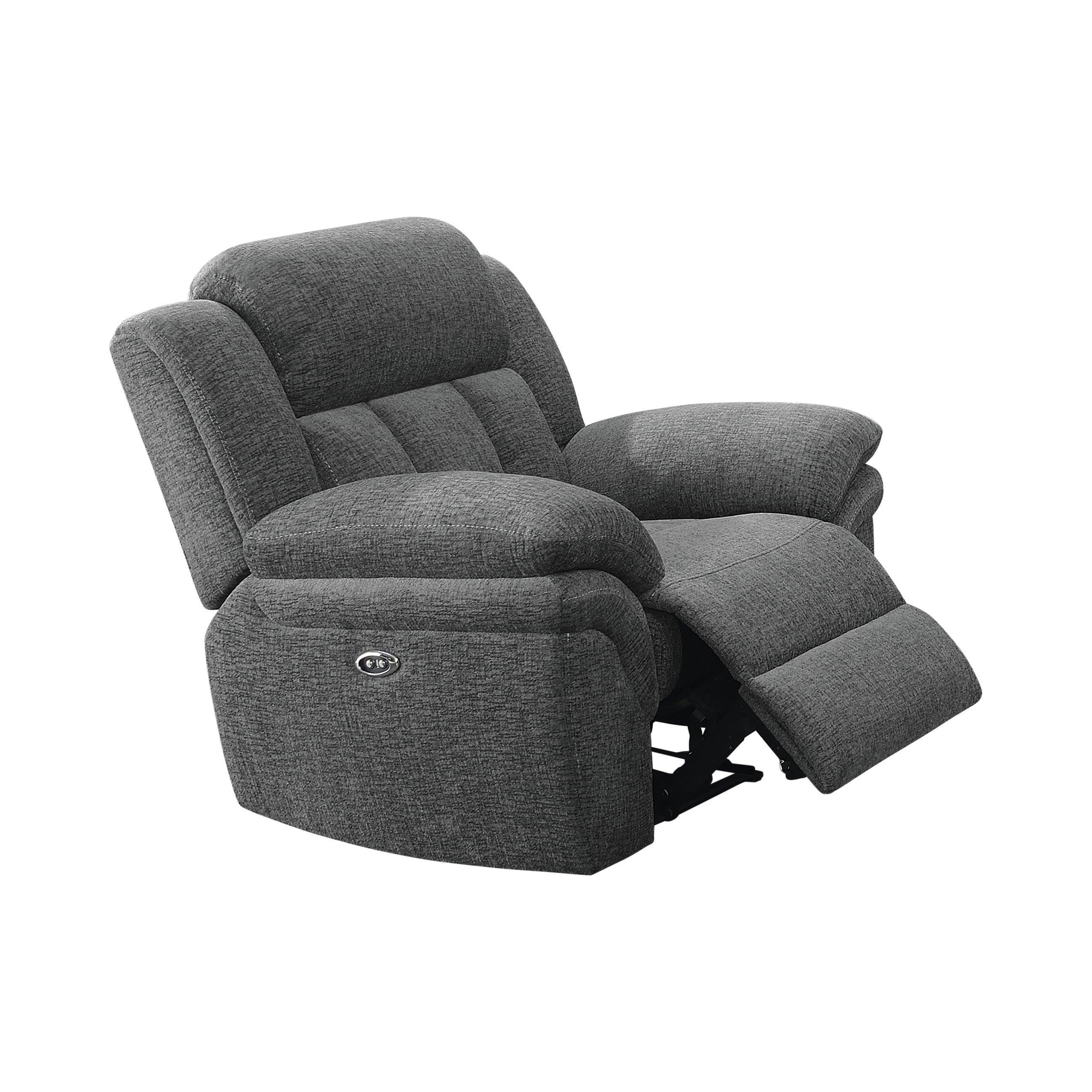 Bahrain Upholstered Glider Recliner Charcoal - Image 3