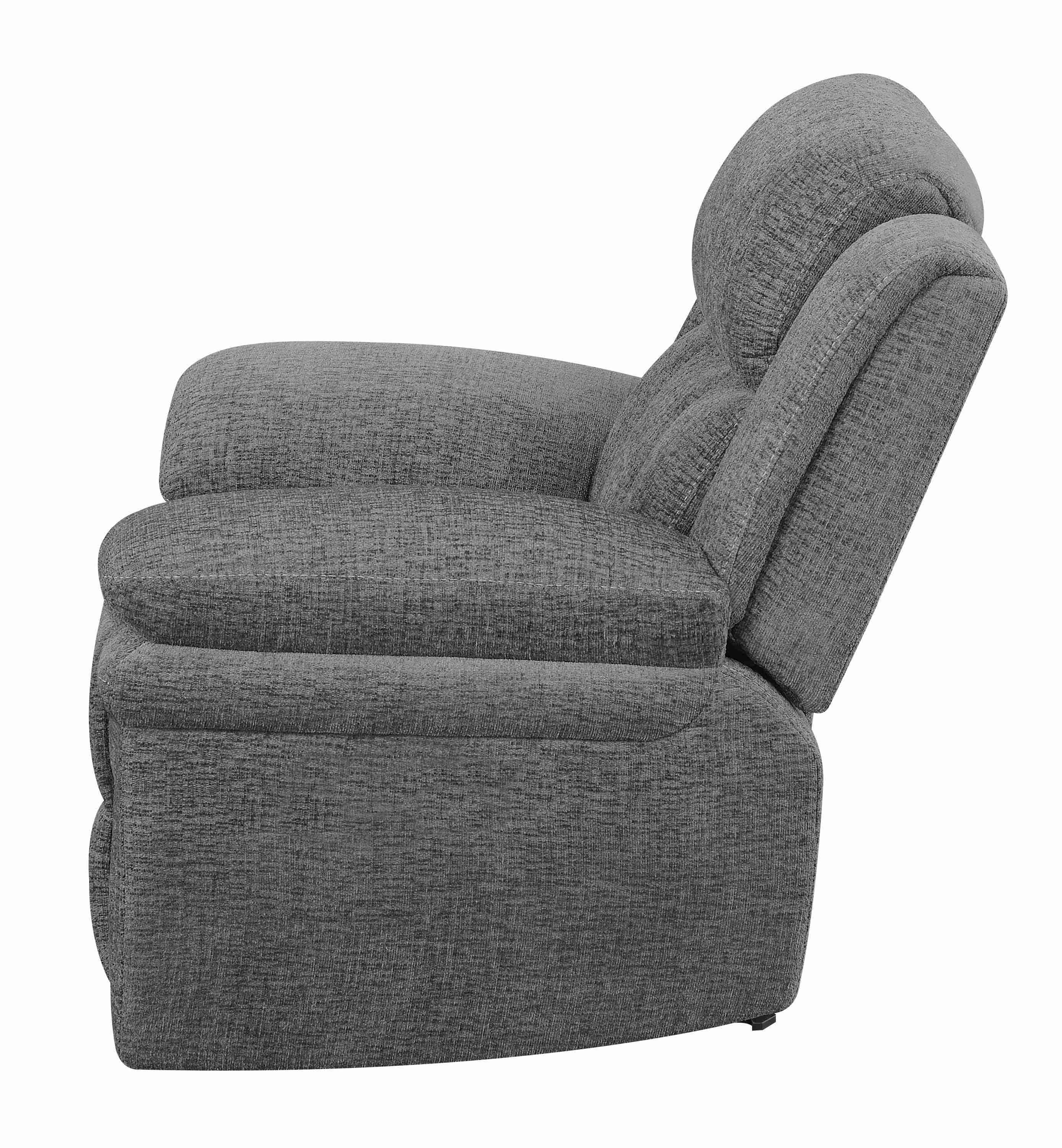 Bahrain Upholstered Power Glider Recliner Charcoal - Image 2