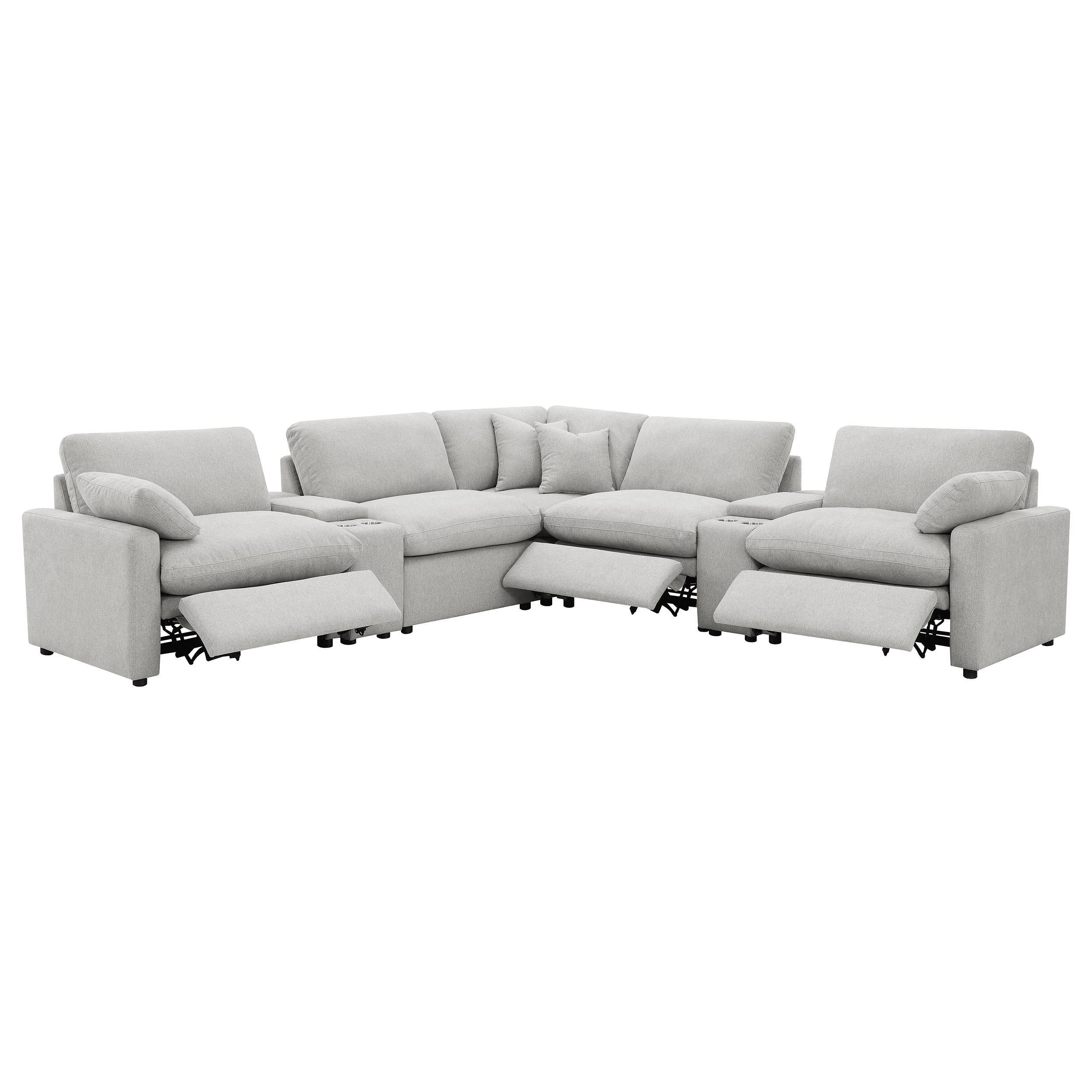 Collins 7-piece Modular Power Reclining Sectional Grey - Image 2
