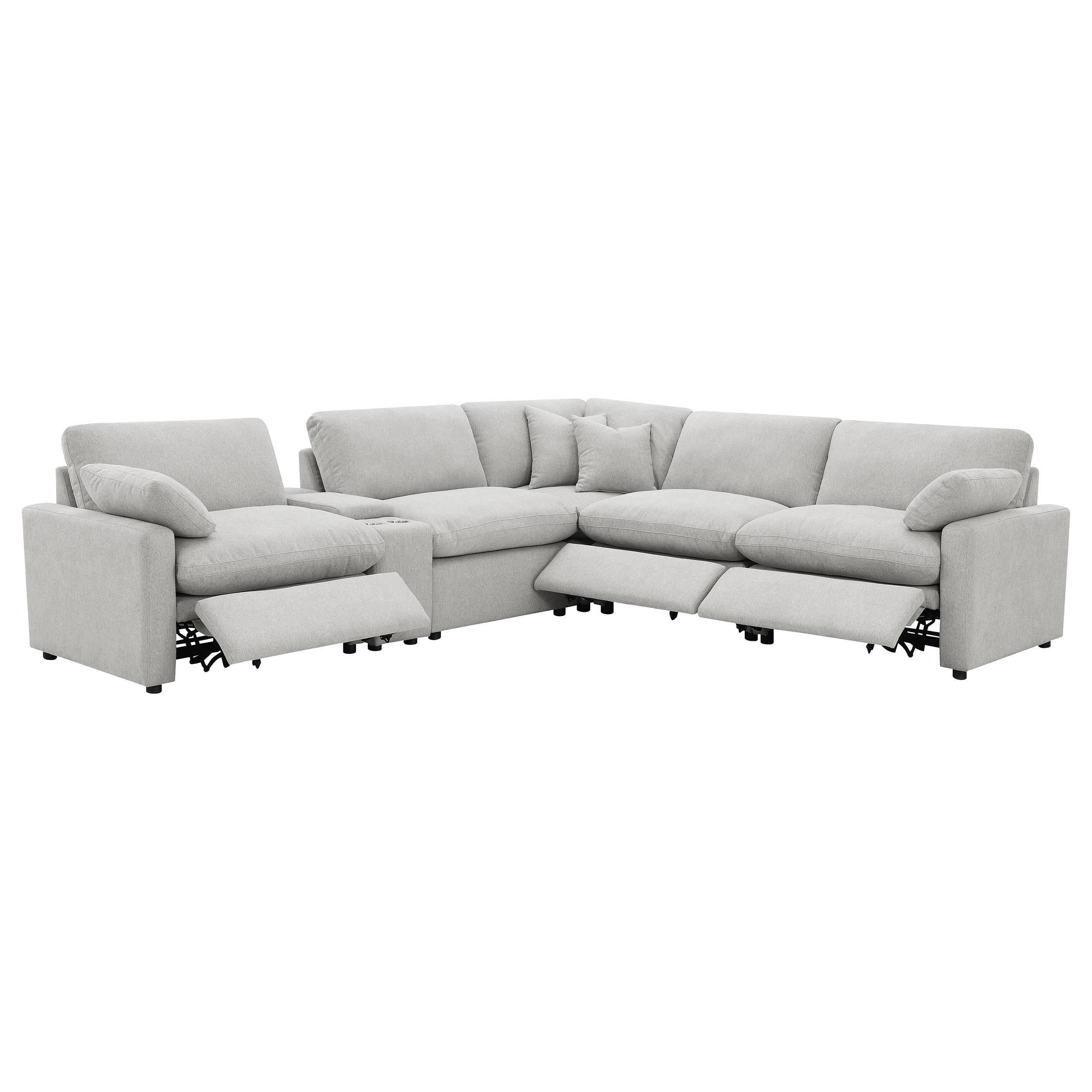 Collins 6-piece Modular Power Reclining Sectional Grey - Image 2