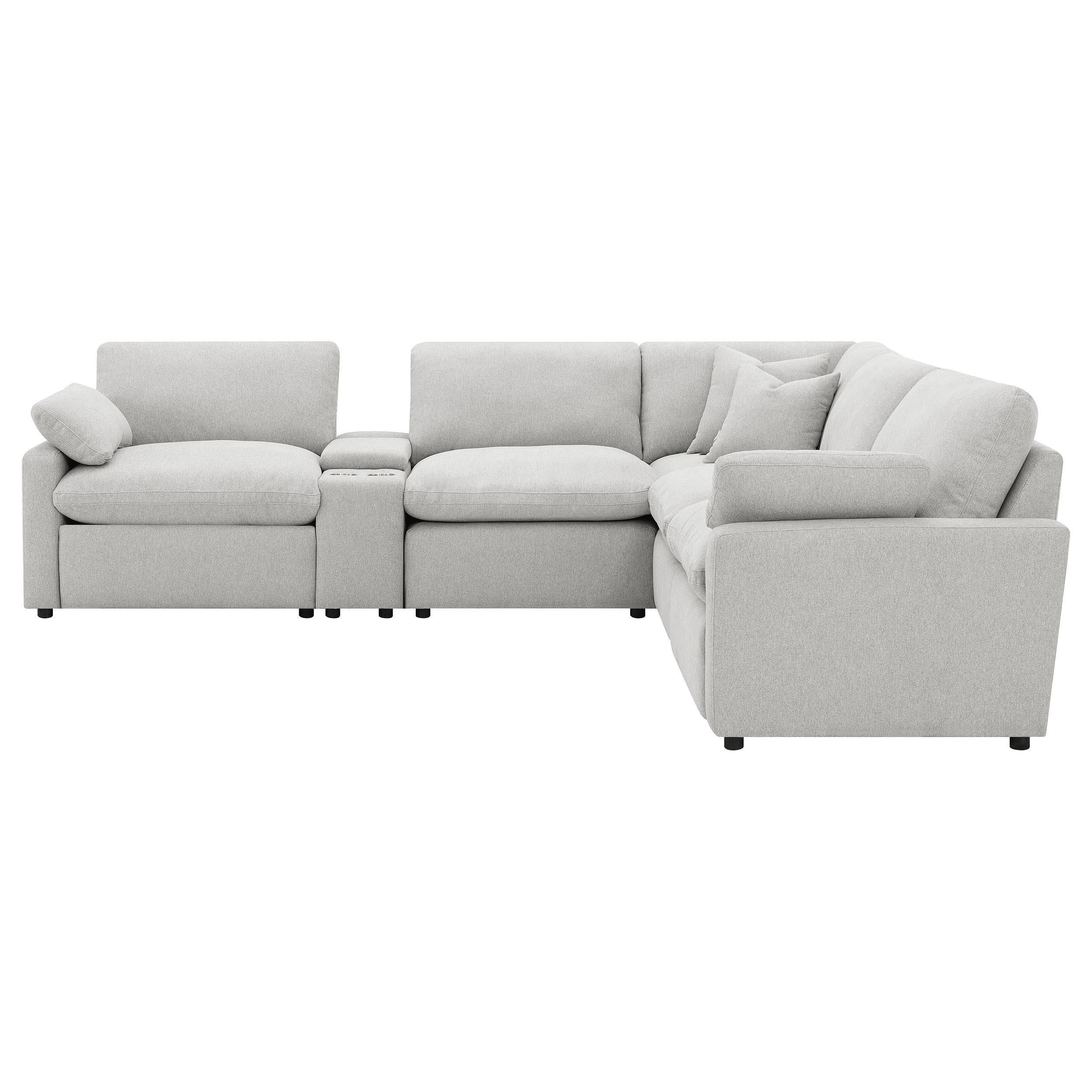 Collins 6-piece Modular Power Reclining Sectional Grey - Image 3