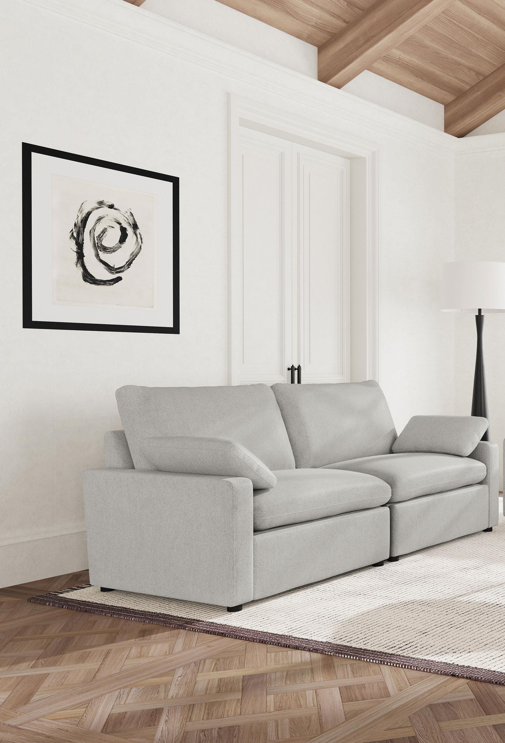 Collins Modular Power Loveseat Grey - Image 2