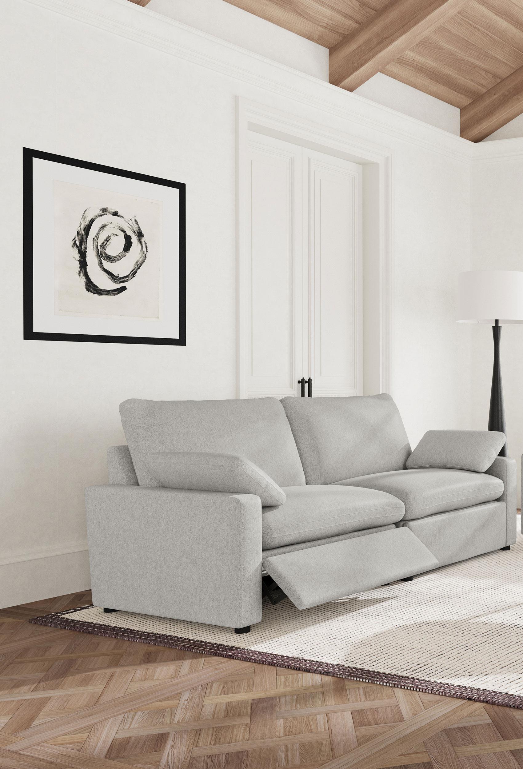 Collins Modular Power Loveseat Grey - Image 3