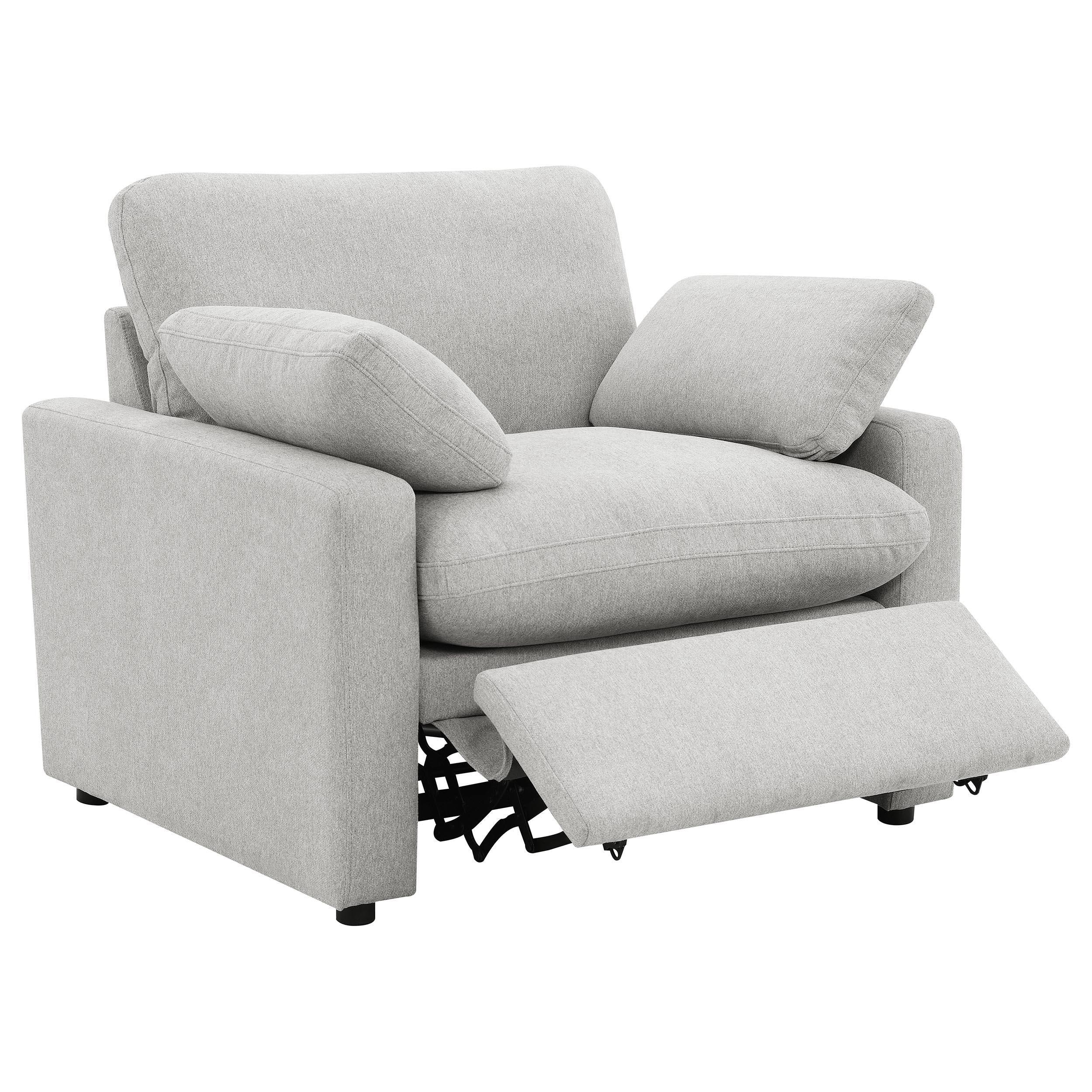 Collins Upholstered Power Recliner Chair Grey - Image 2