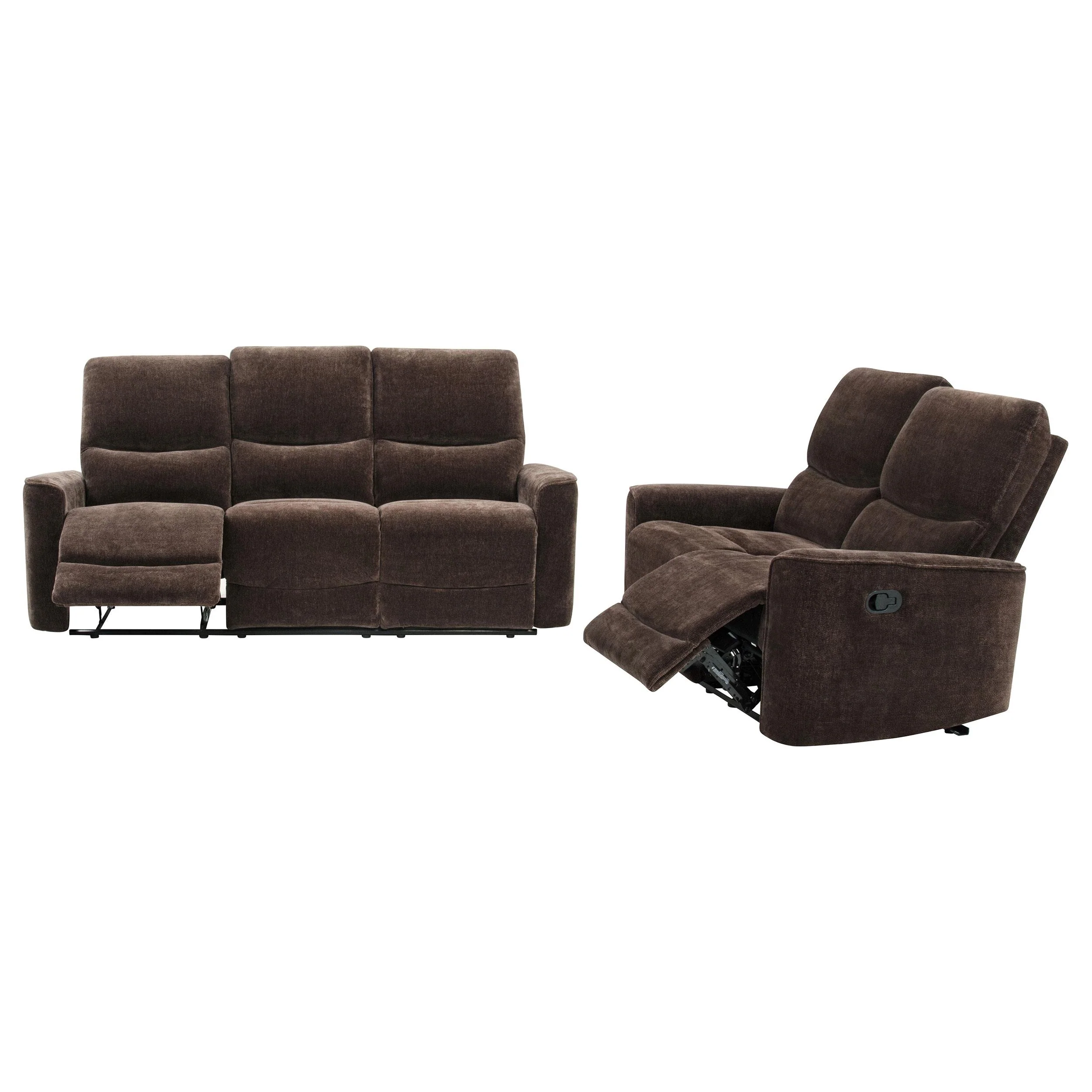 Navarro 2-piece Upholstered Reclining Sofa Set Dark Brown - Image 2