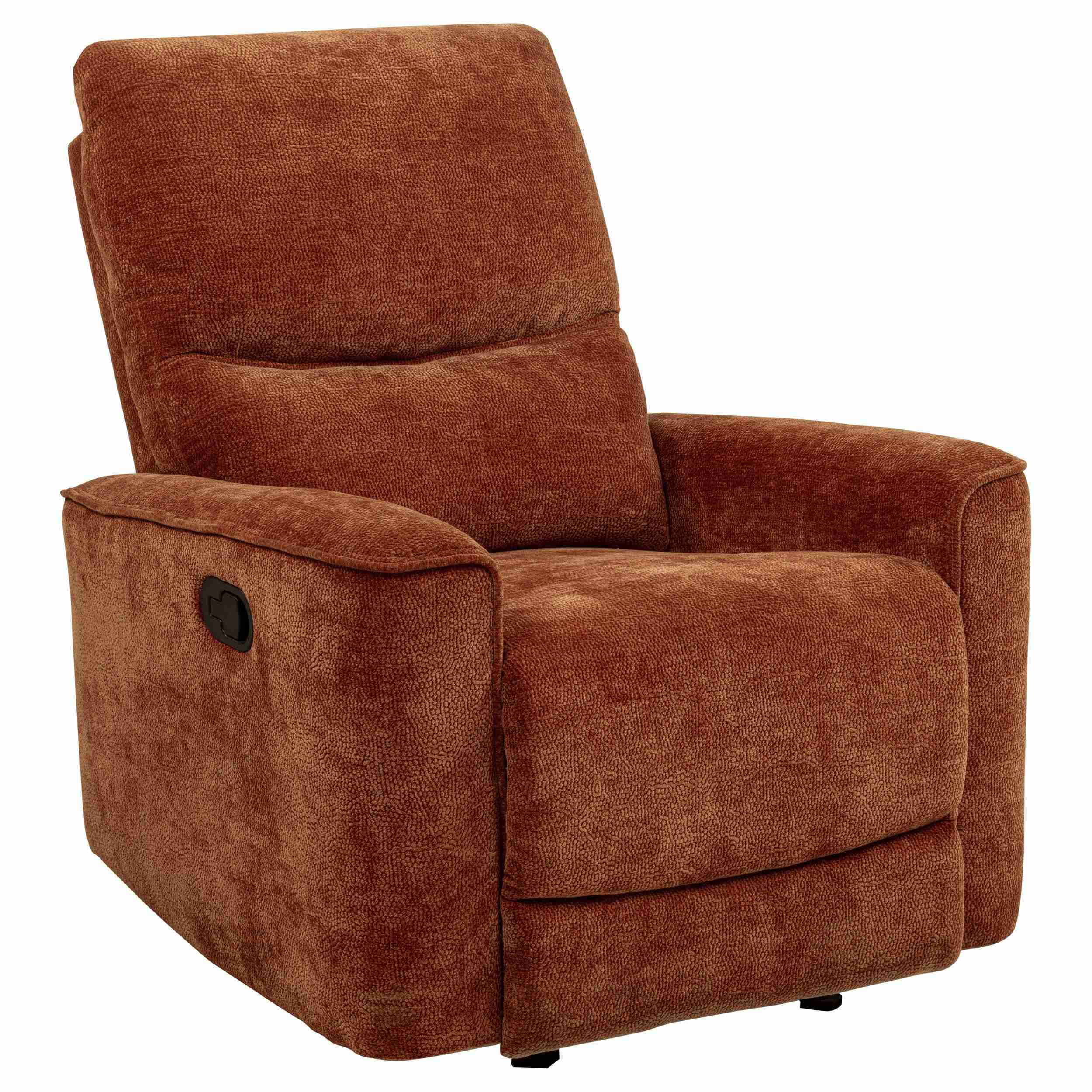 Navarro Chenille Upholstered Glider Recliner Burnt Orange - Image 2