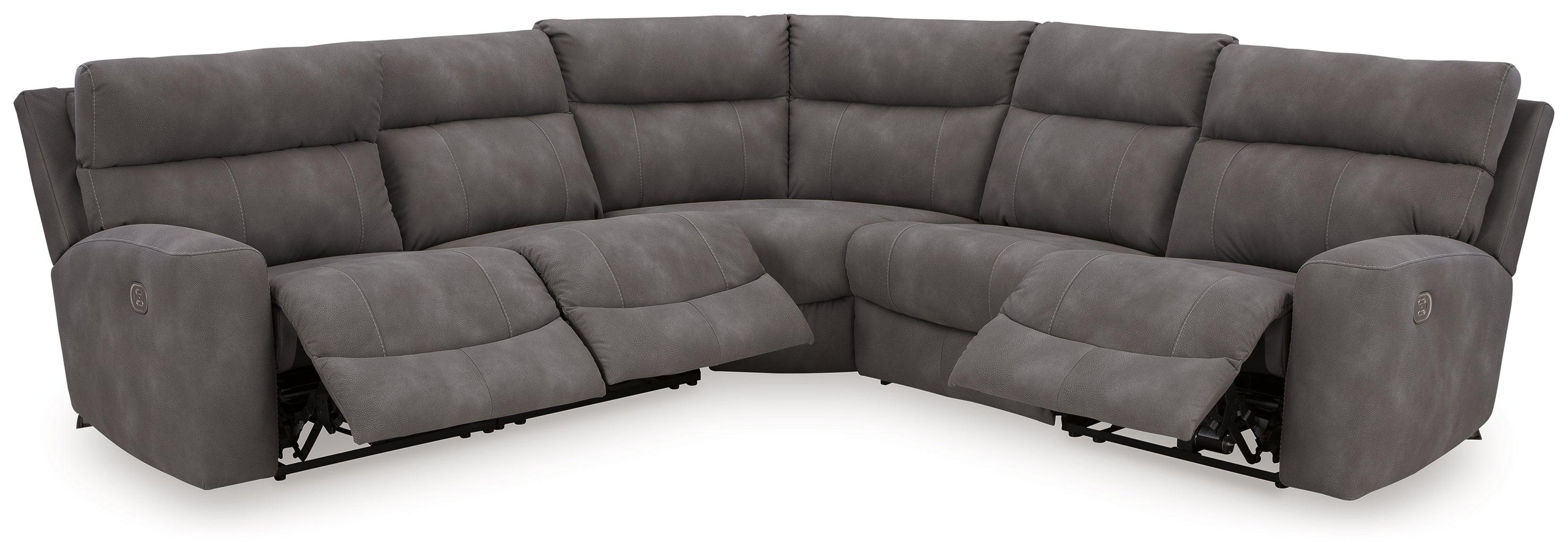 Next-Gen Durapella Slate 5-Piece Power Reclining Sectional - Image 3