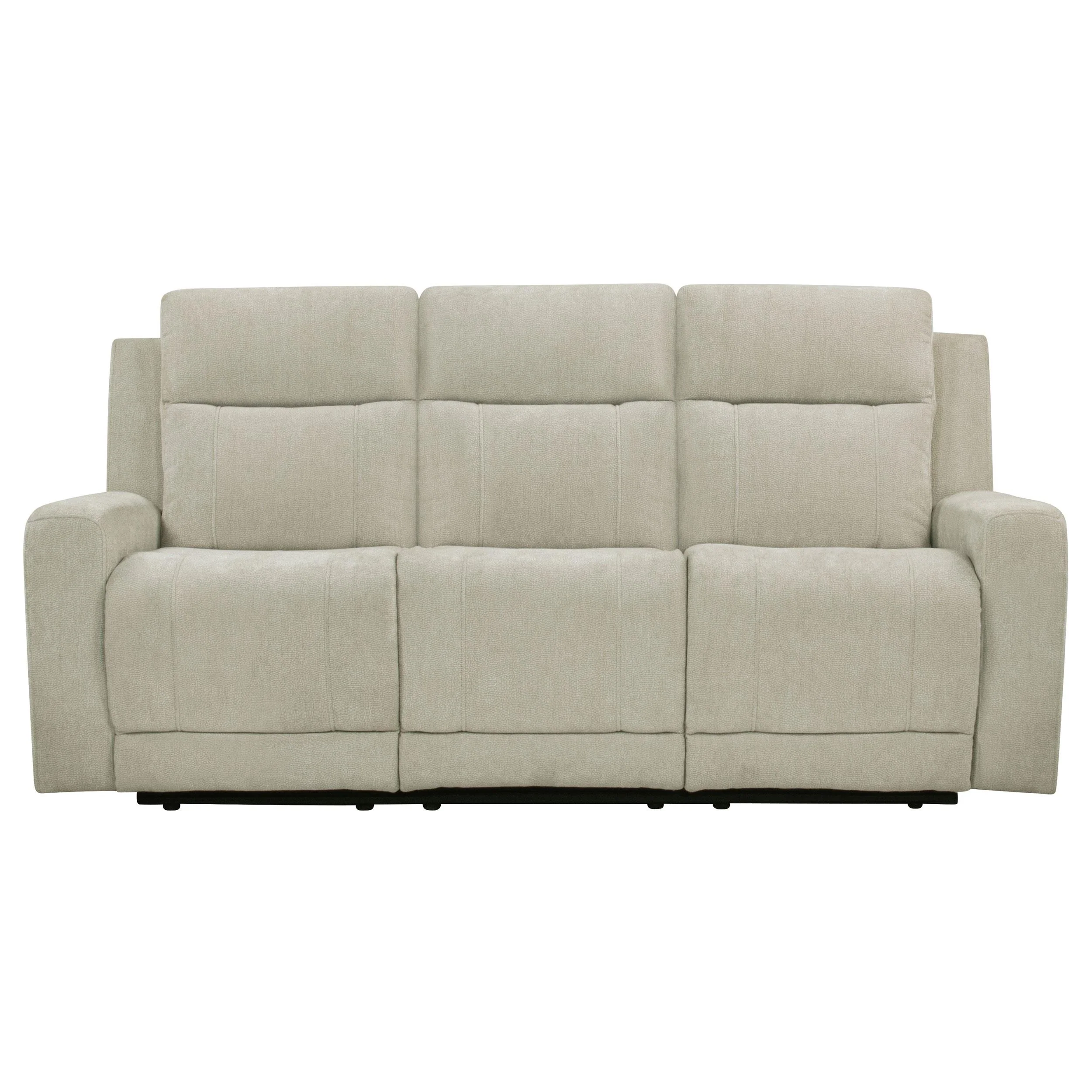 Kennett Chenille Upholstered Power Reclining Sofa Ivory - Image 2