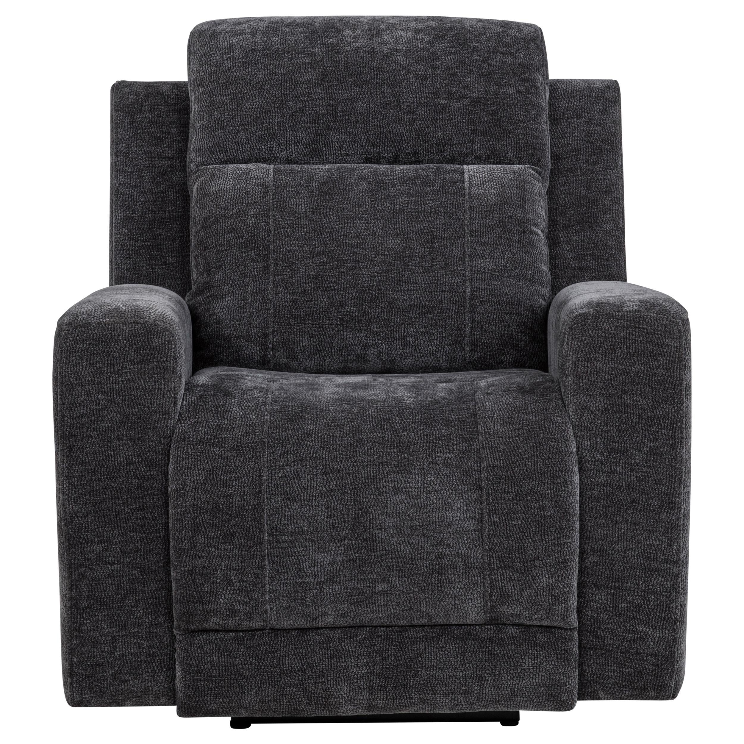 Kennett Chenille Upholstered Power Recliner Chair Dark Grey - Image 3
