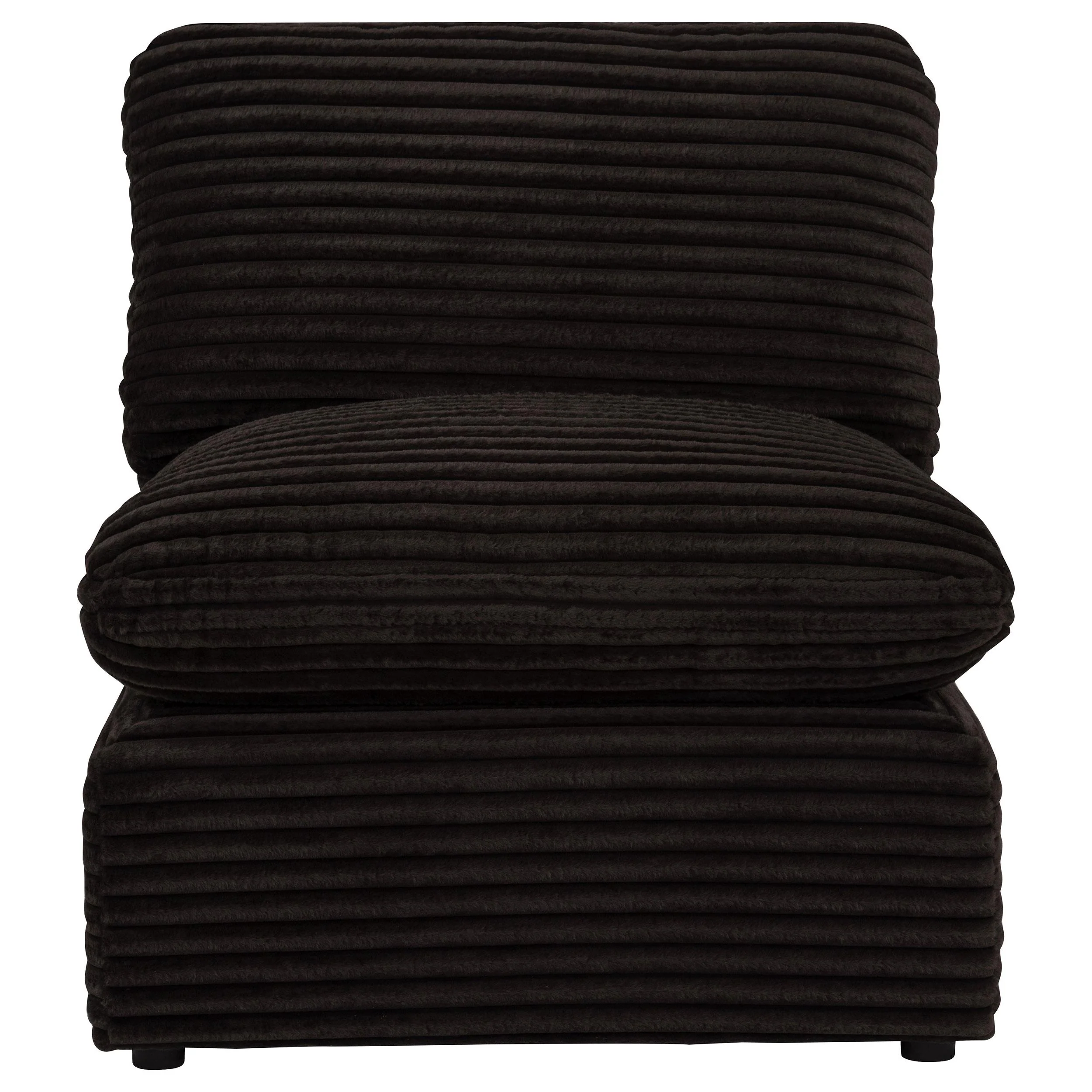 Collins Modular Armless Chair Chocolate Brown - Image 3