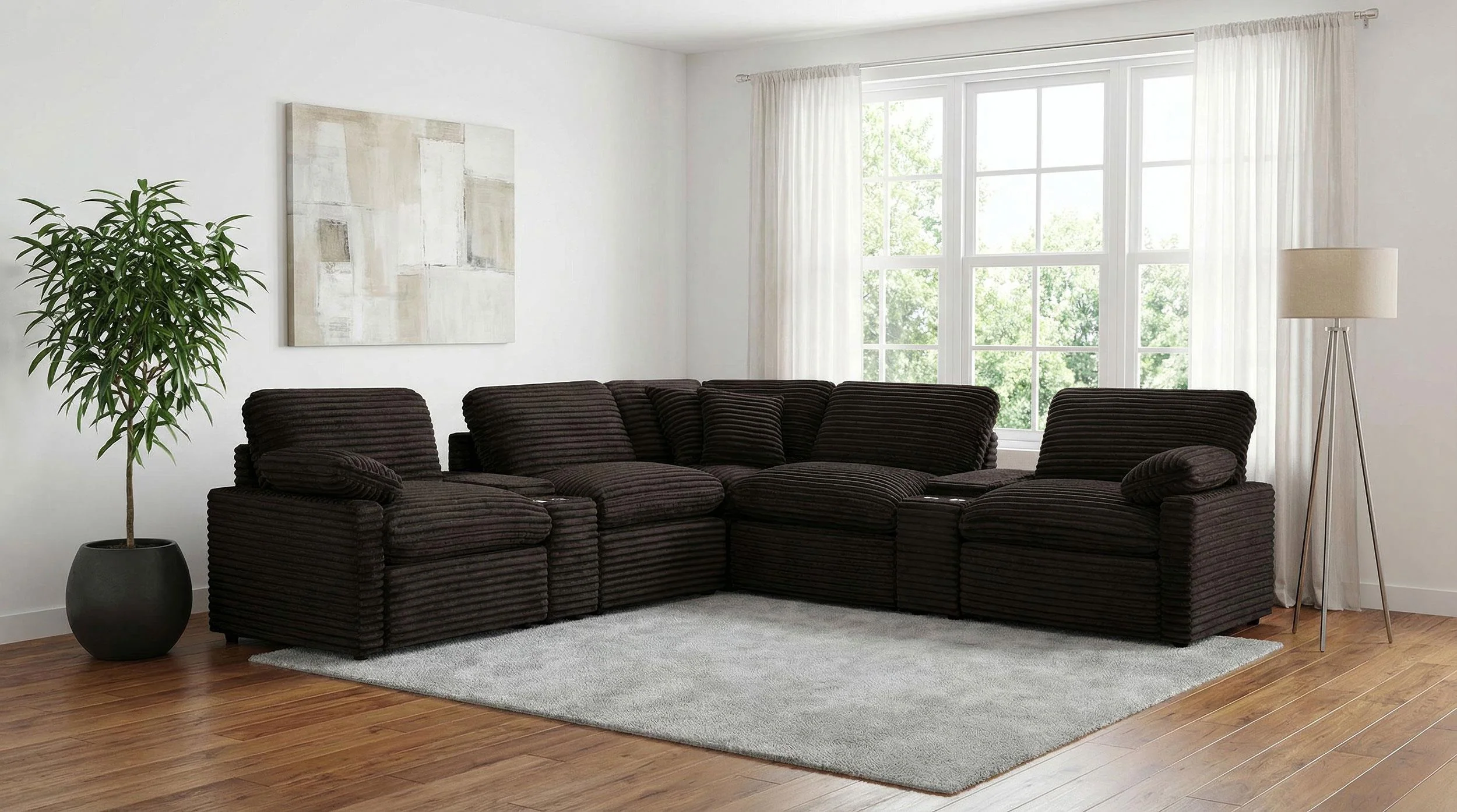 Collins 7-piece Modular Power Reclining Sectional Chocolate Brown - Image 2