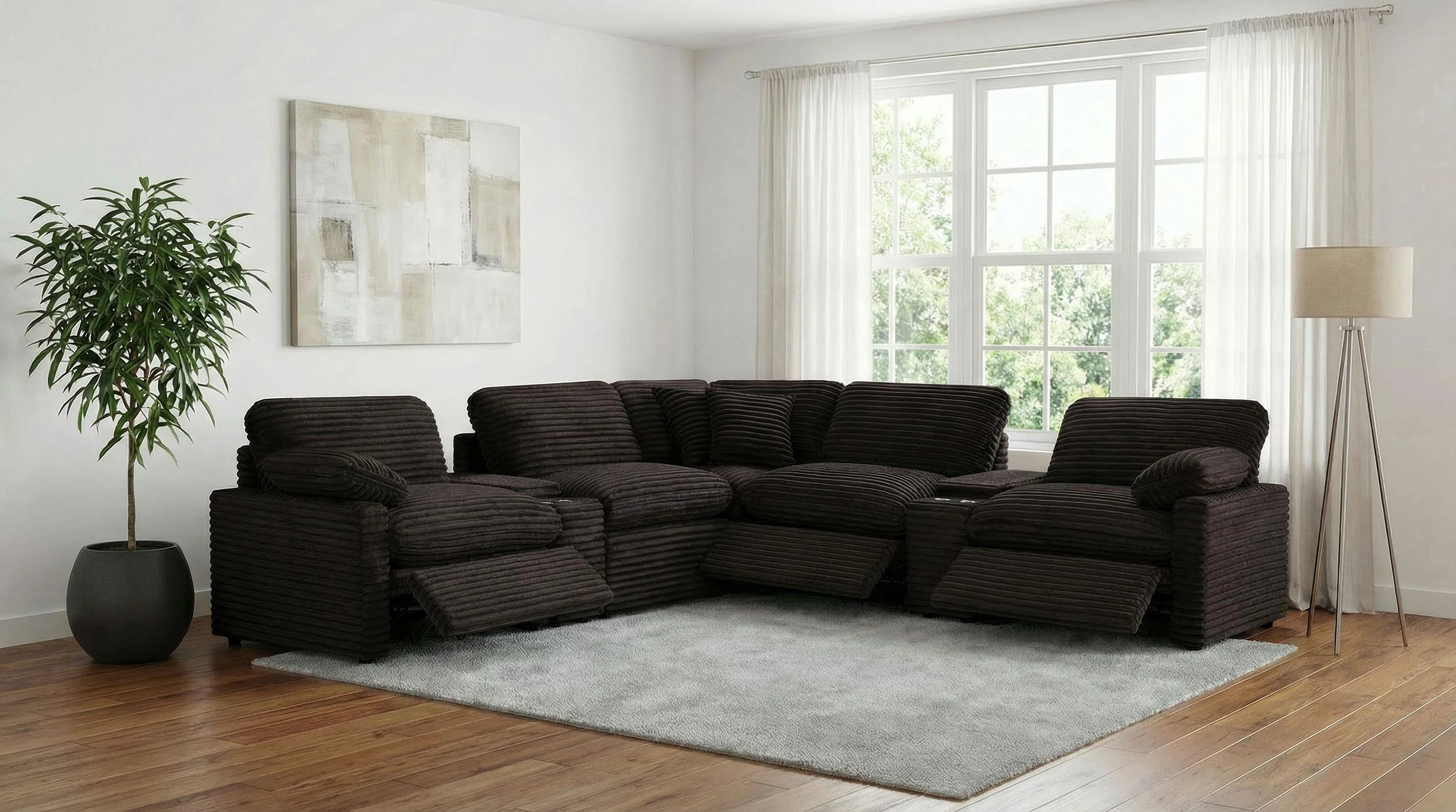Collins 7-piece Modular Power Reclining Sectional Chocolate Brown - Image 3