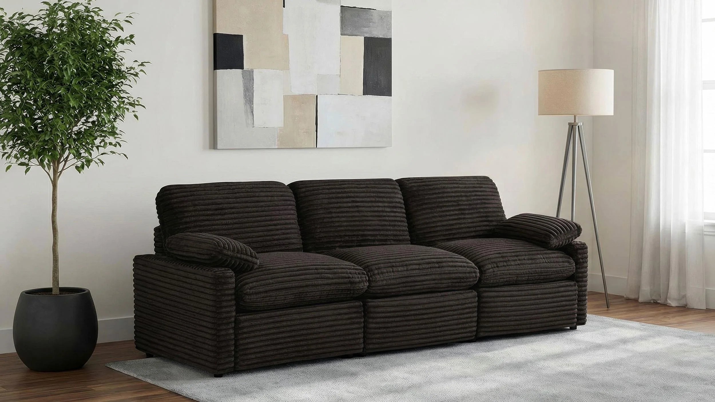 Collins Modular Power Sofa Chocolate Brown - Image 2