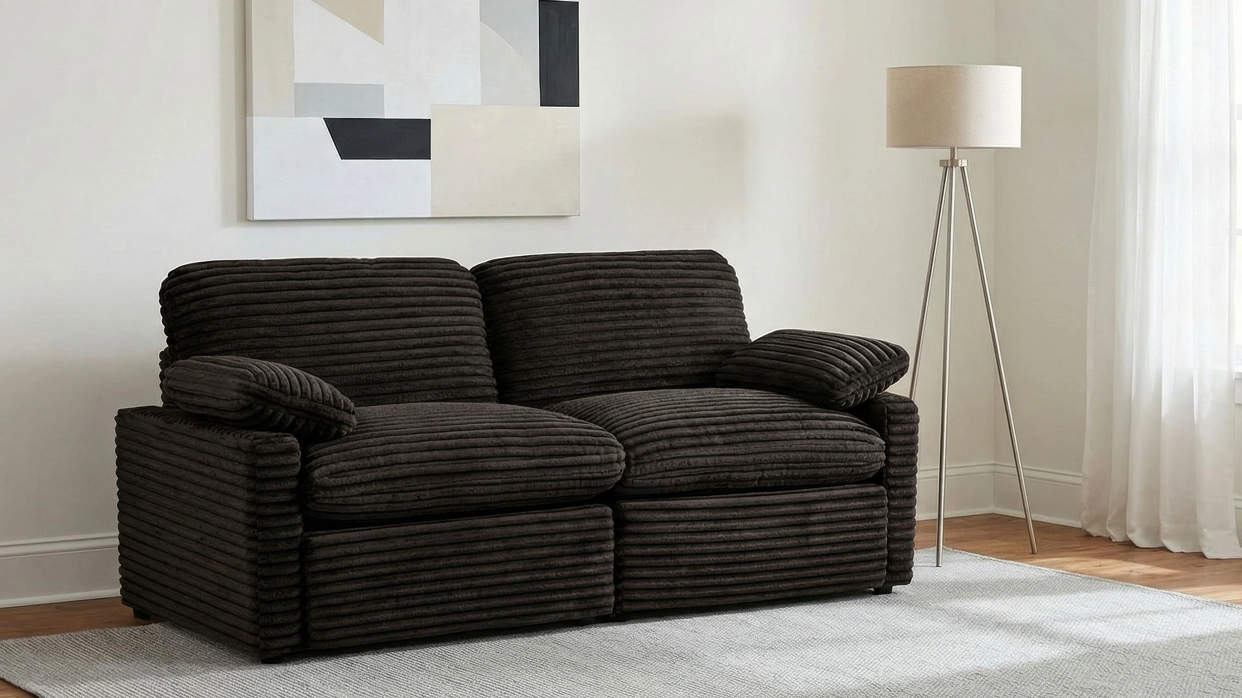 Collins Modular Power Loveseat Chocolate Brown - Image 2