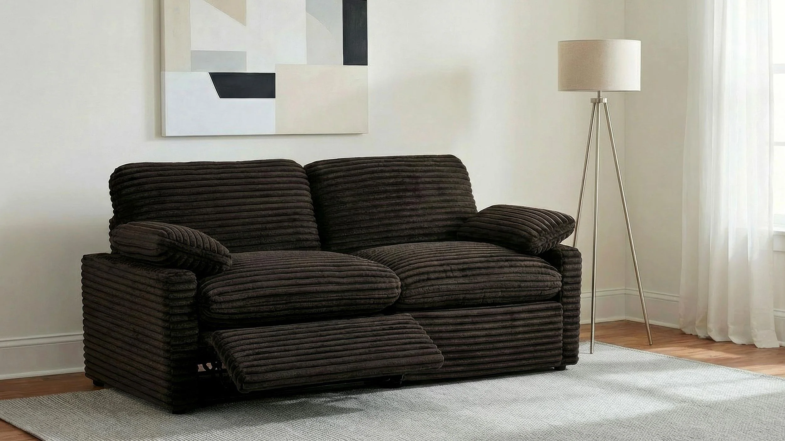 Collins Modular Power Loveseat Chocolate Brown - Image 3