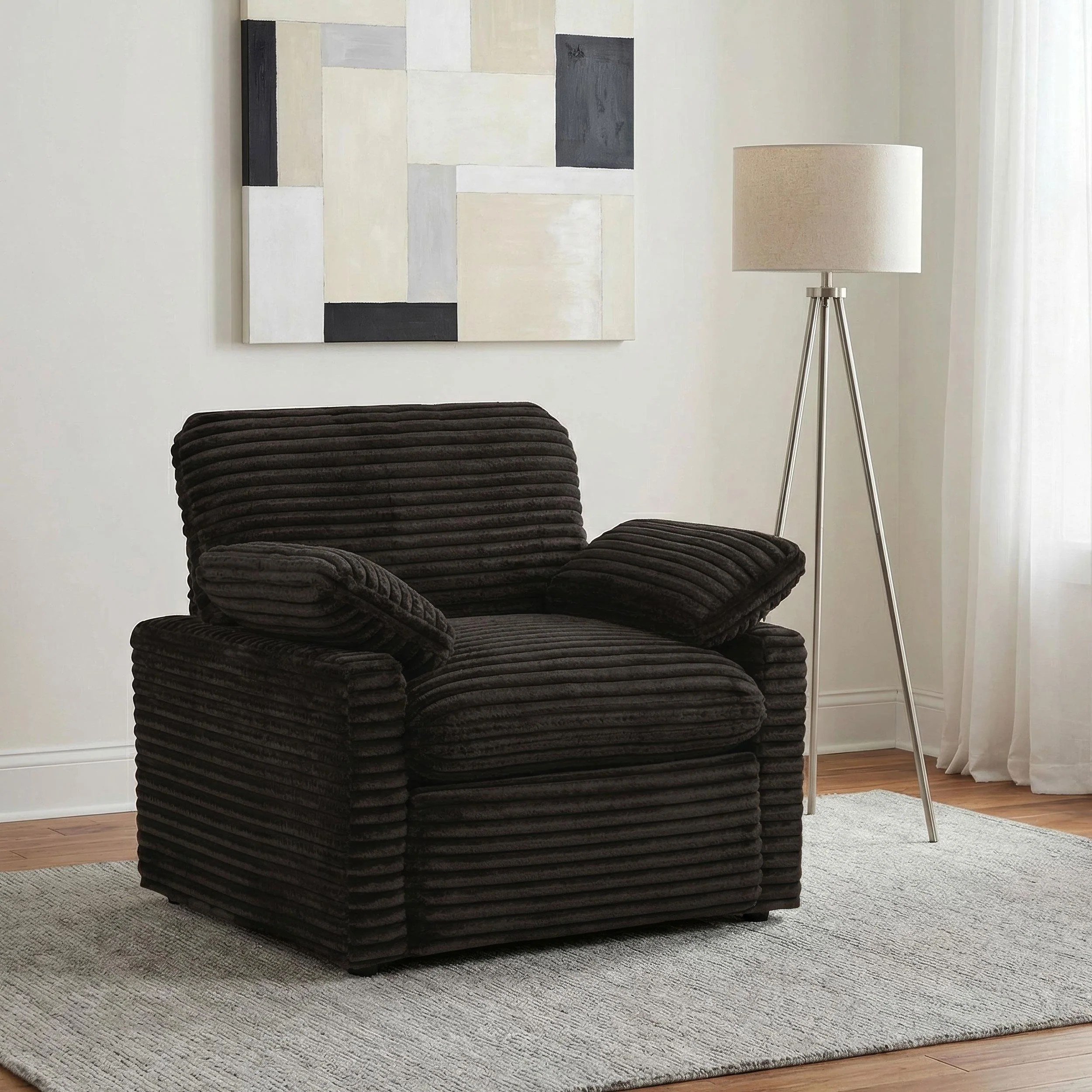 Collins Upholstered Power Recliner Chair Chocolate Brown - Image 2