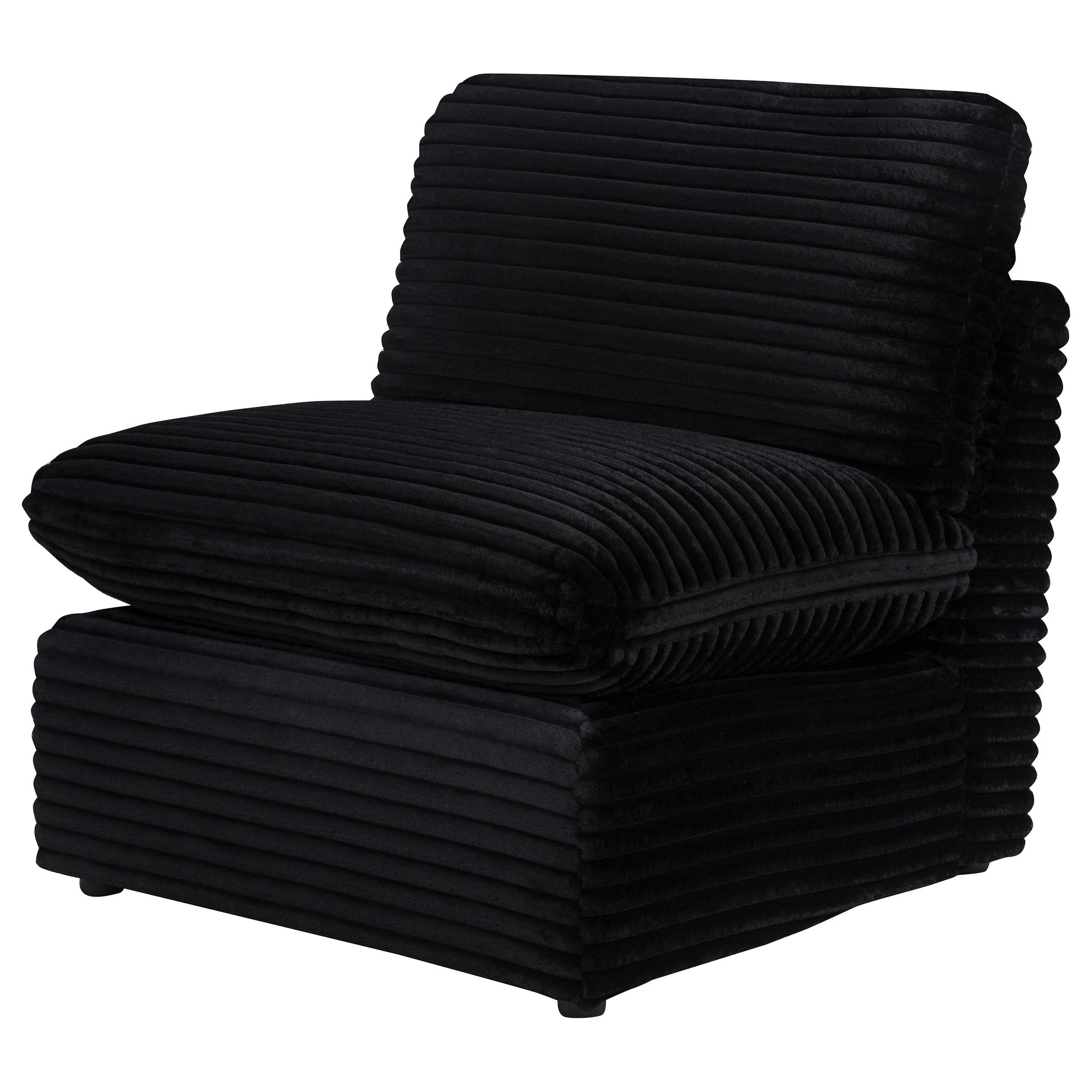 Collins Modular Armless Chair Black - Image 3