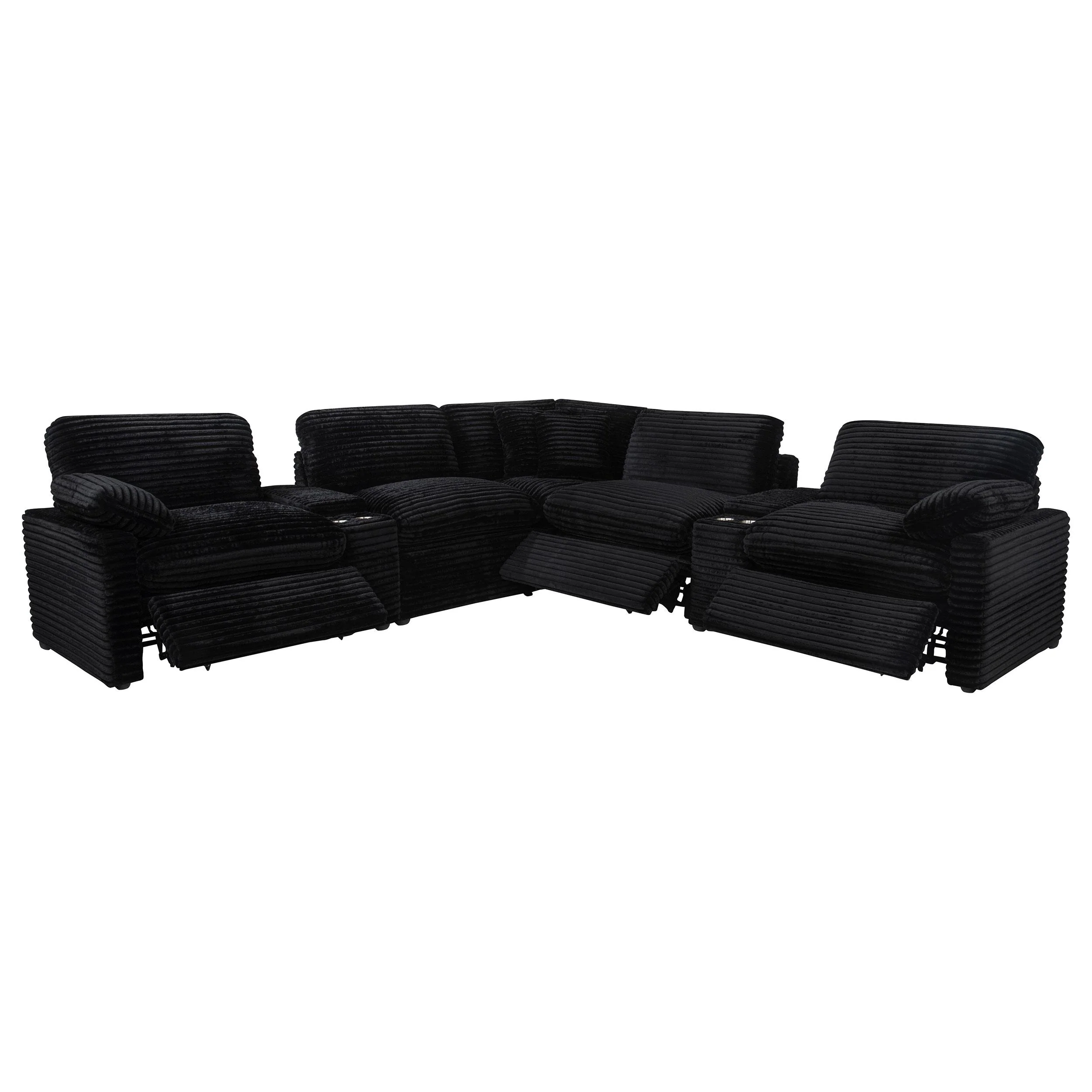 Collins 7-piece Modular Power Reclining Sectional Black - Image 2