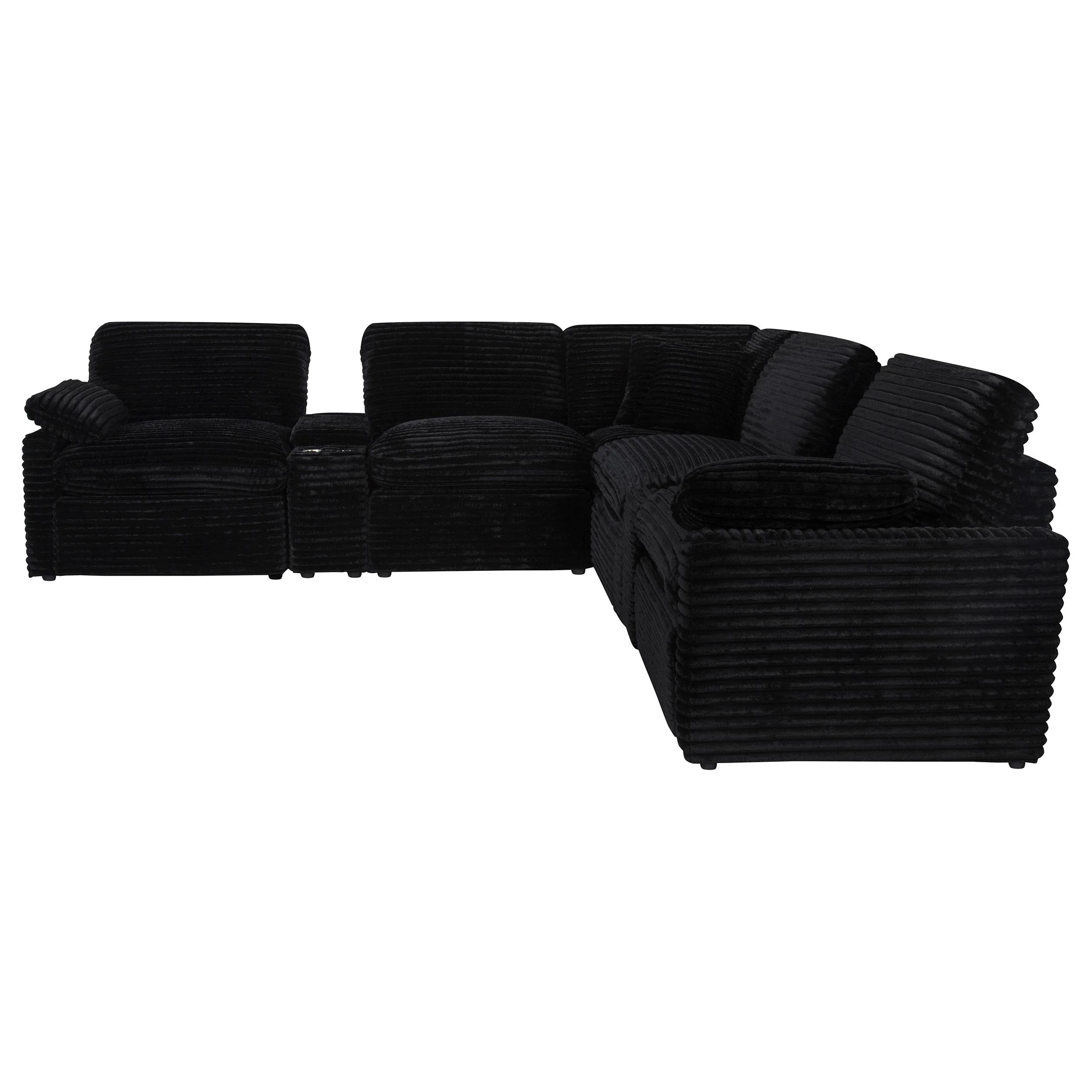 Collins 7-piece Modular Power Reclining Sectional Black - Image 3