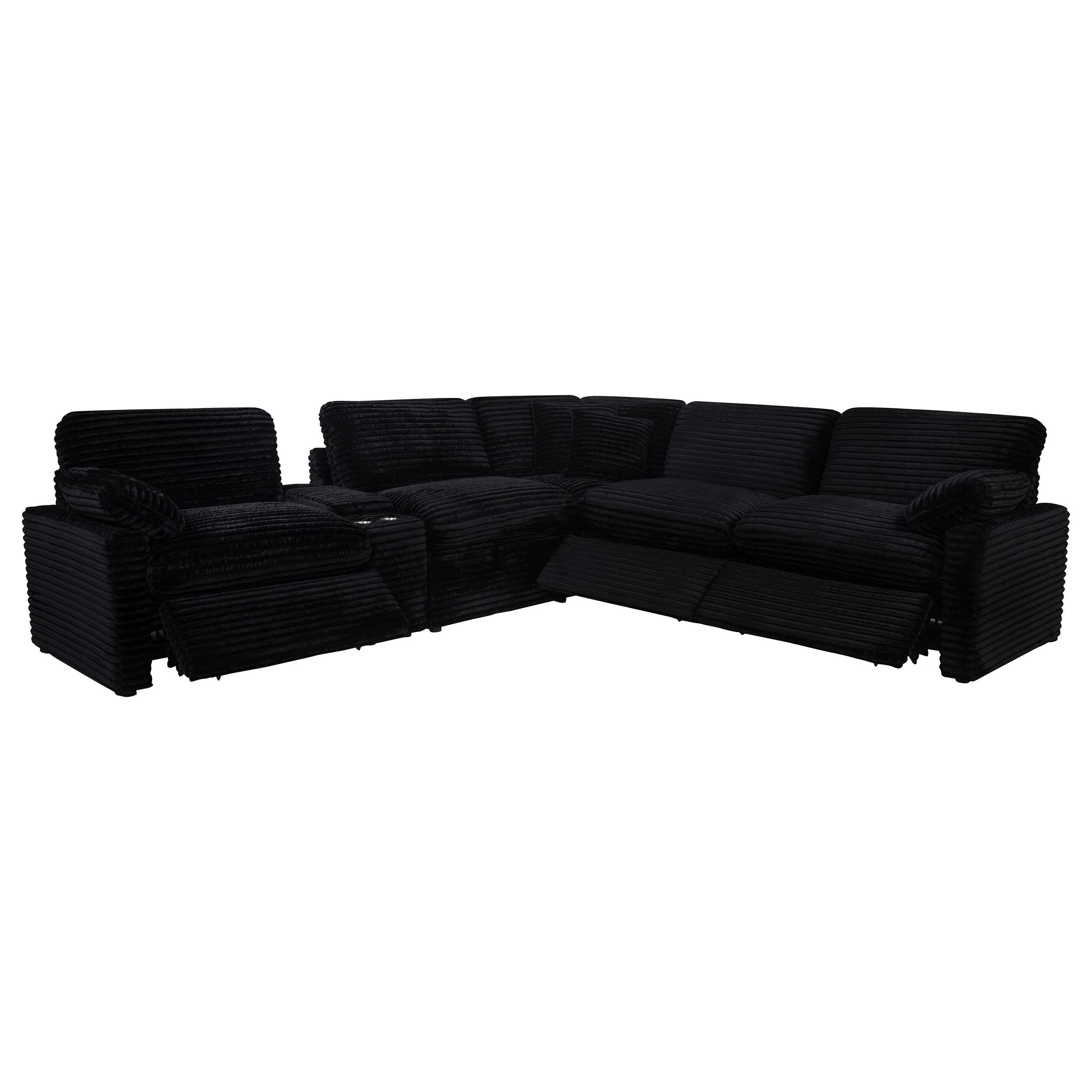 Collins 6-piece Modular Power Reclining Sectional Black - Image 2