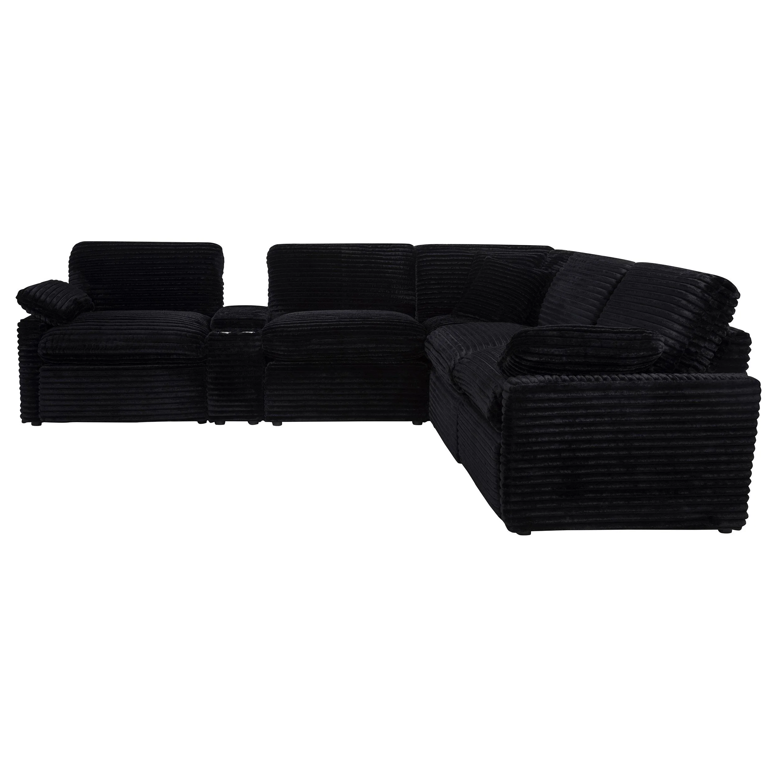 Collins 6-piece Modular Power Reclining Sectional Black - Image 3