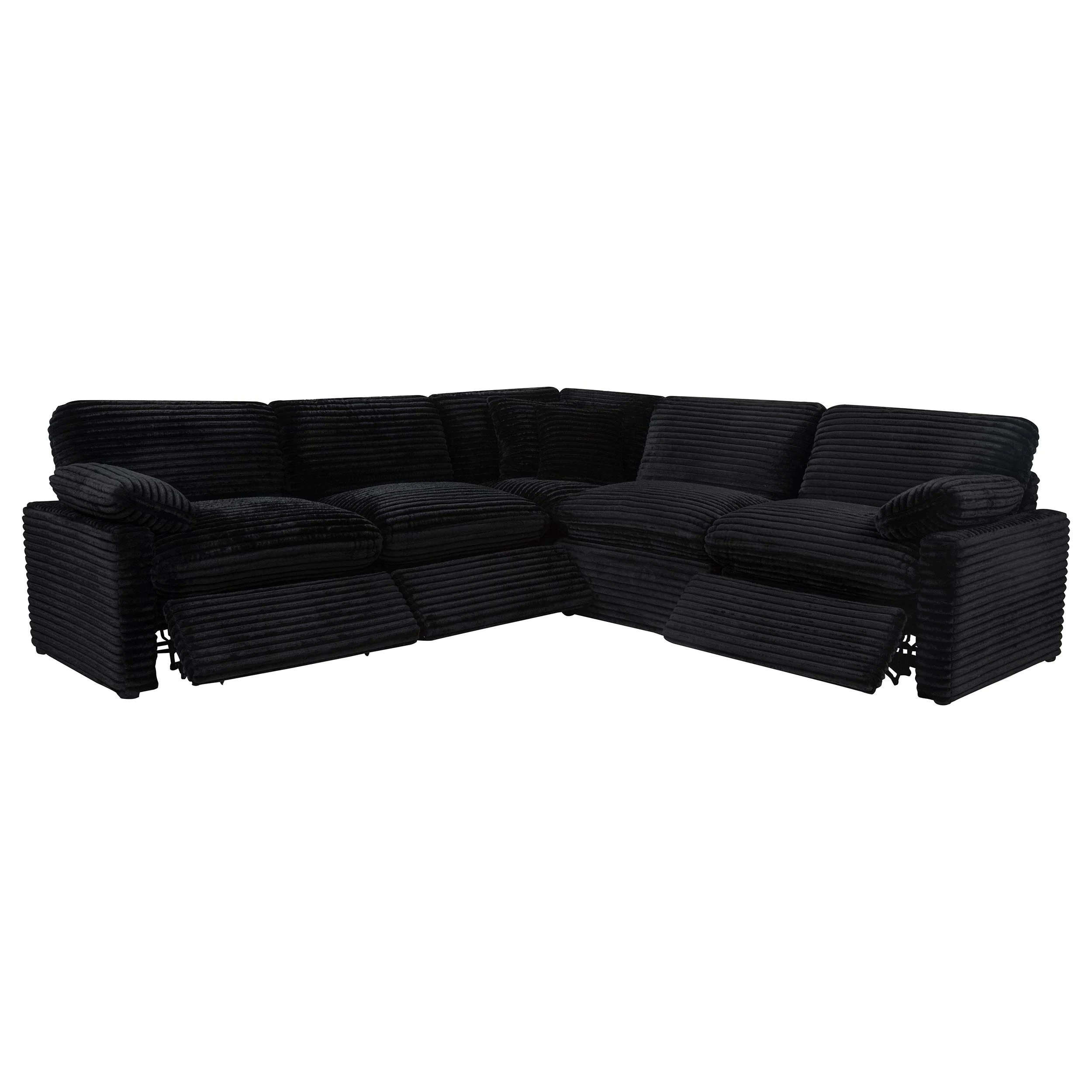 Collins 5-piece Modular Power Reclining Sectional Black - Image 2