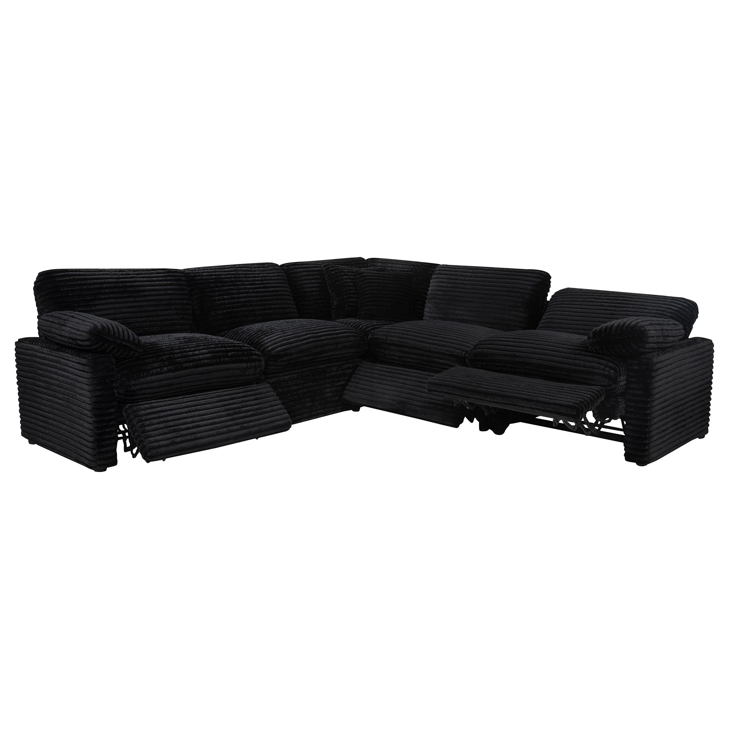 Collins 5-piece Modular Power Reclining Sectional Black - Image 3