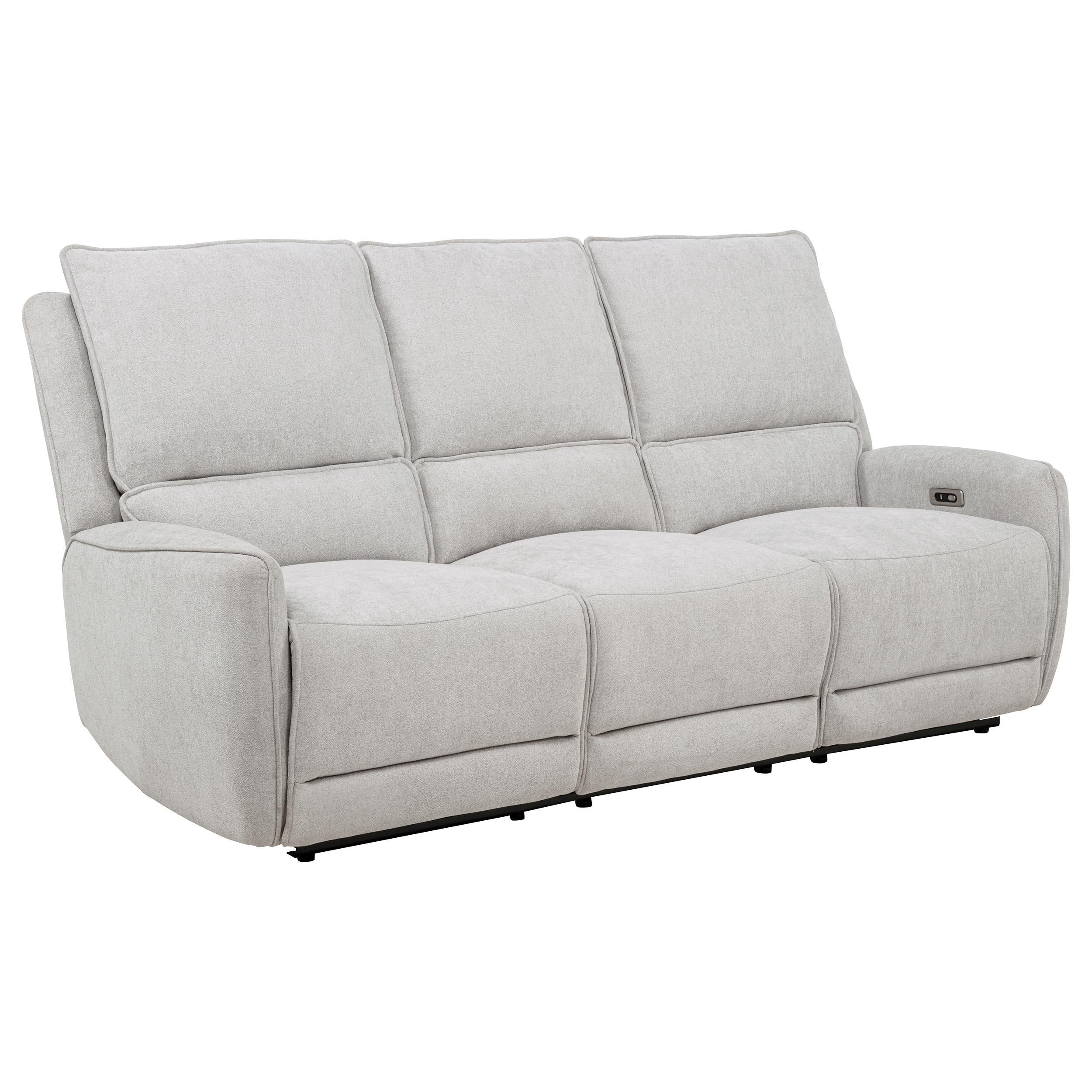 Sylmar 3-piece Chenille Power Reclining Sofa Set Dove Grey - Image 2