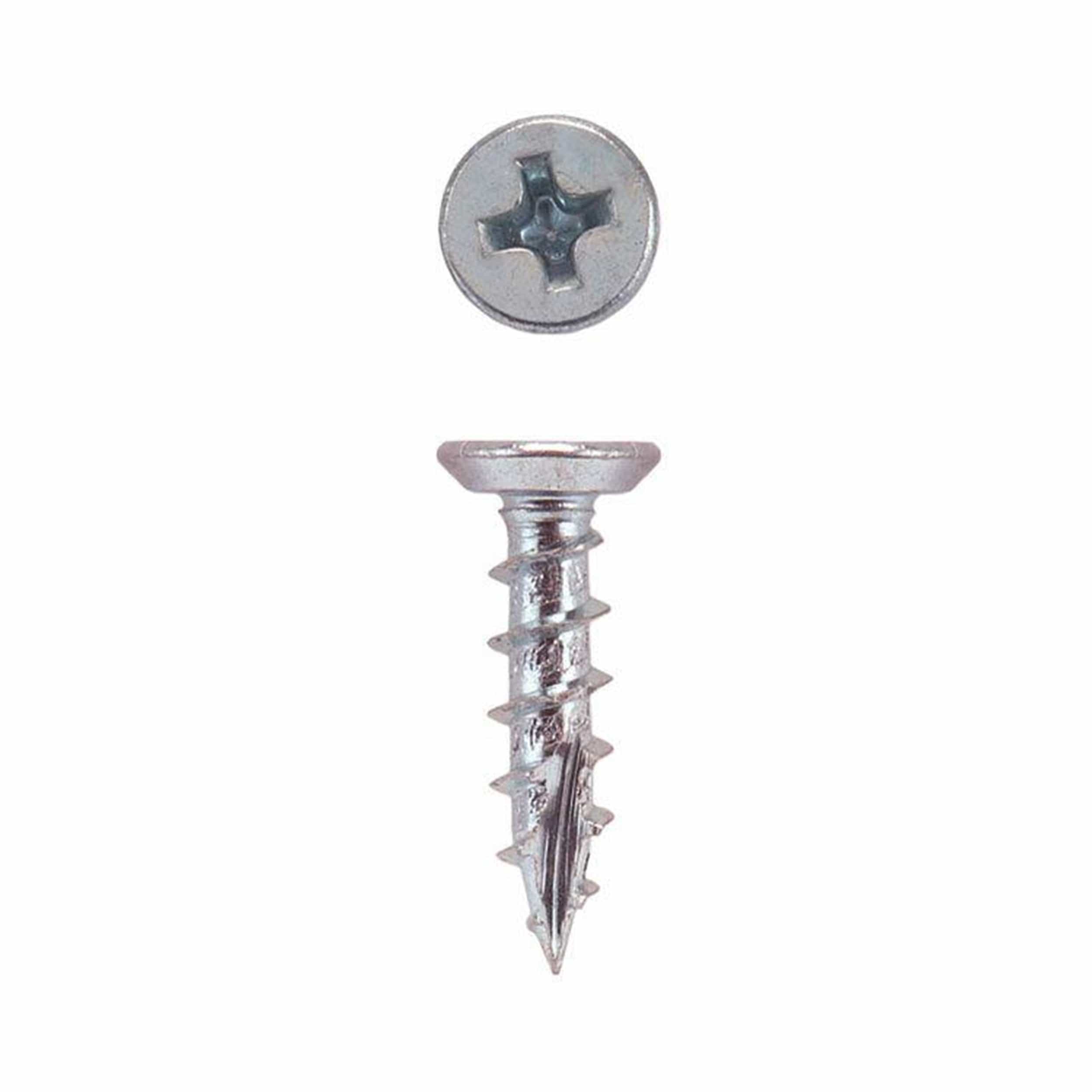 European Slide Screws – Undercut Flat Head – Phillips Drive – Zinc – 100 Piece