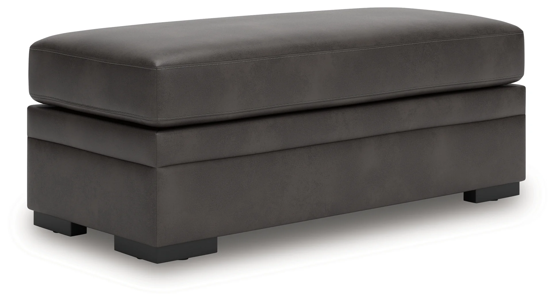 Lofton-Pike Shadow Faux Leather Oversized Accent Ottoman - Image 2