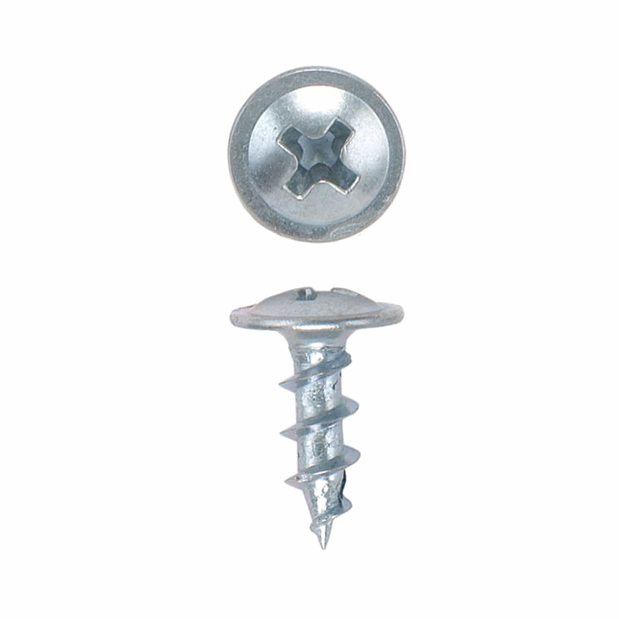 Ball Bearing Slide Screws – #8 – Round – Washer Head – Zinc – 100 Piece