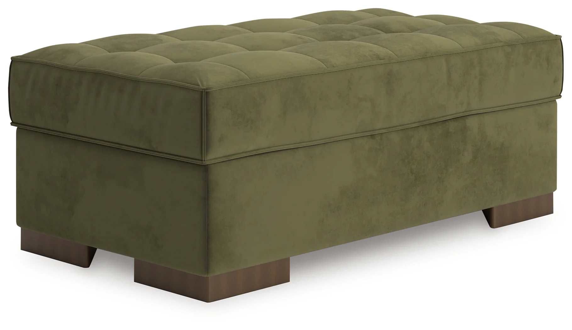 Caspian-Town Olive Velvet Oversized Accent Ottoman - Image 2