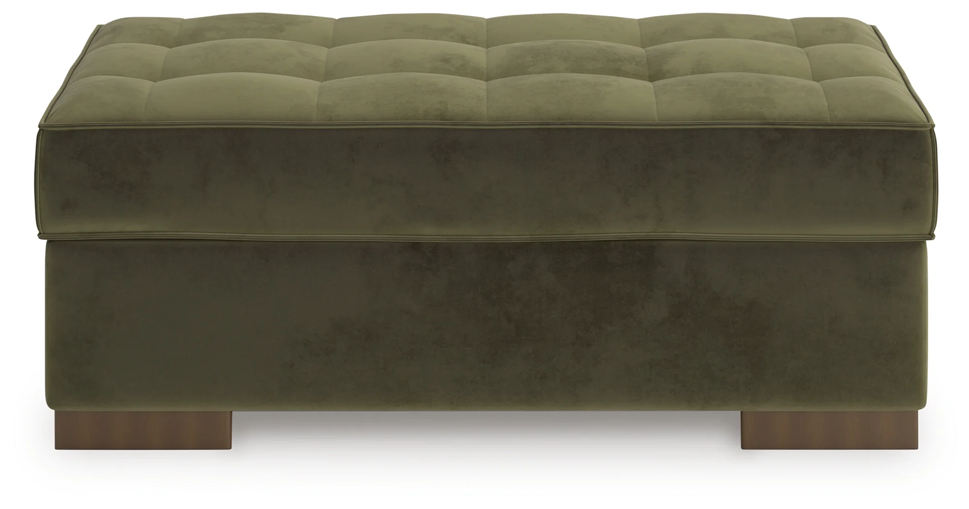 Caspian-Town Olive Velvet Oversized Accent Ottoman - Image 3