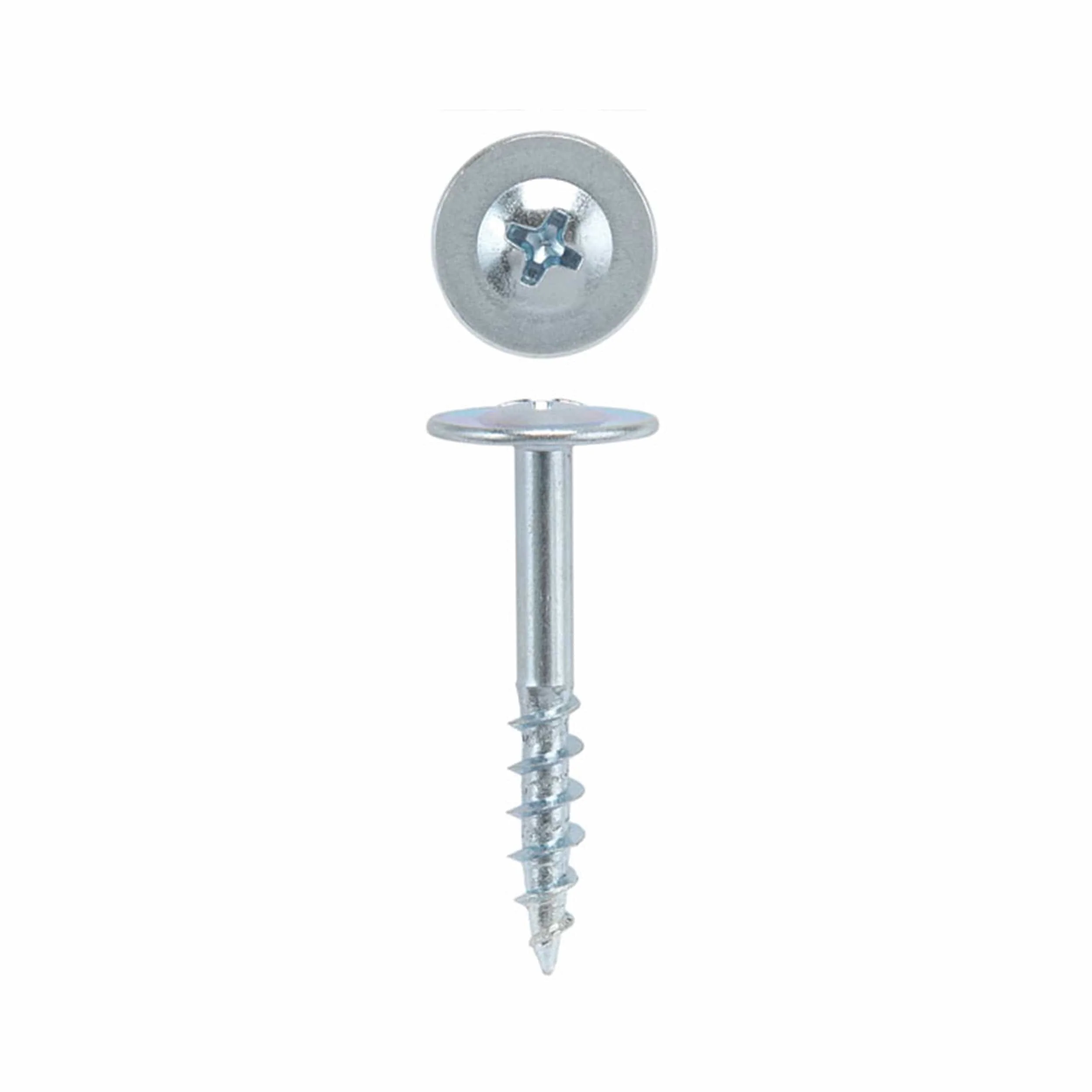 Drawer Front Adjusting Screws - #8 Round - Washer Head - Phillips Drive - Zinc - 100 Piece - Image 1