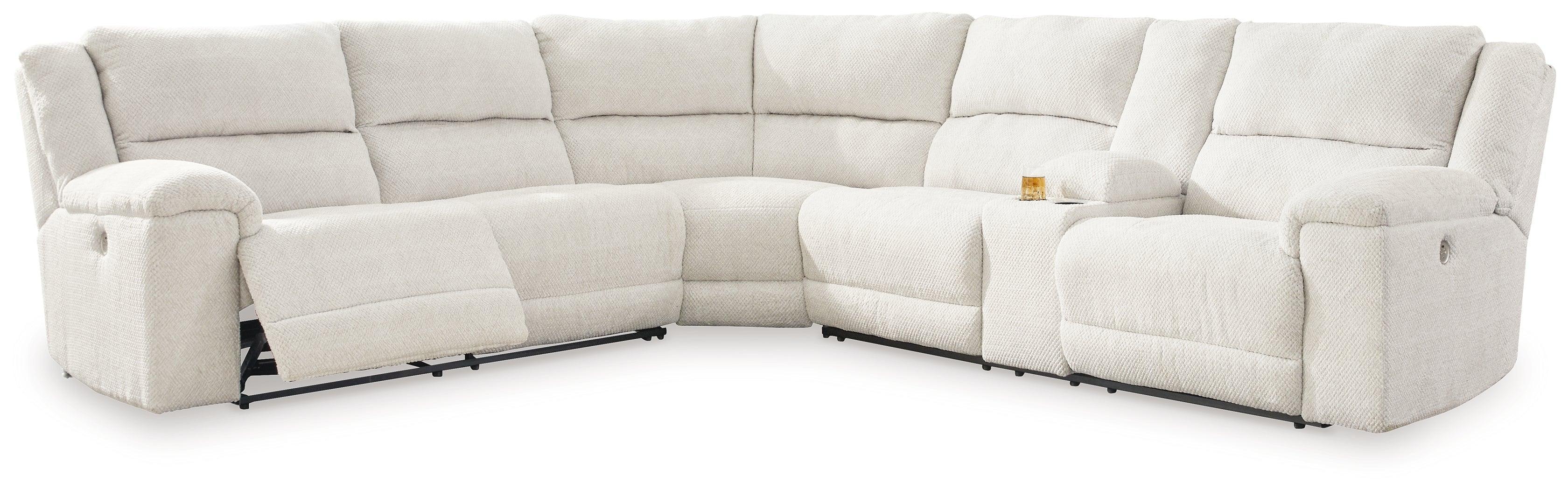 Keensburg Linen Velvet 3-Piece Power Reclining Sectional - Image 2