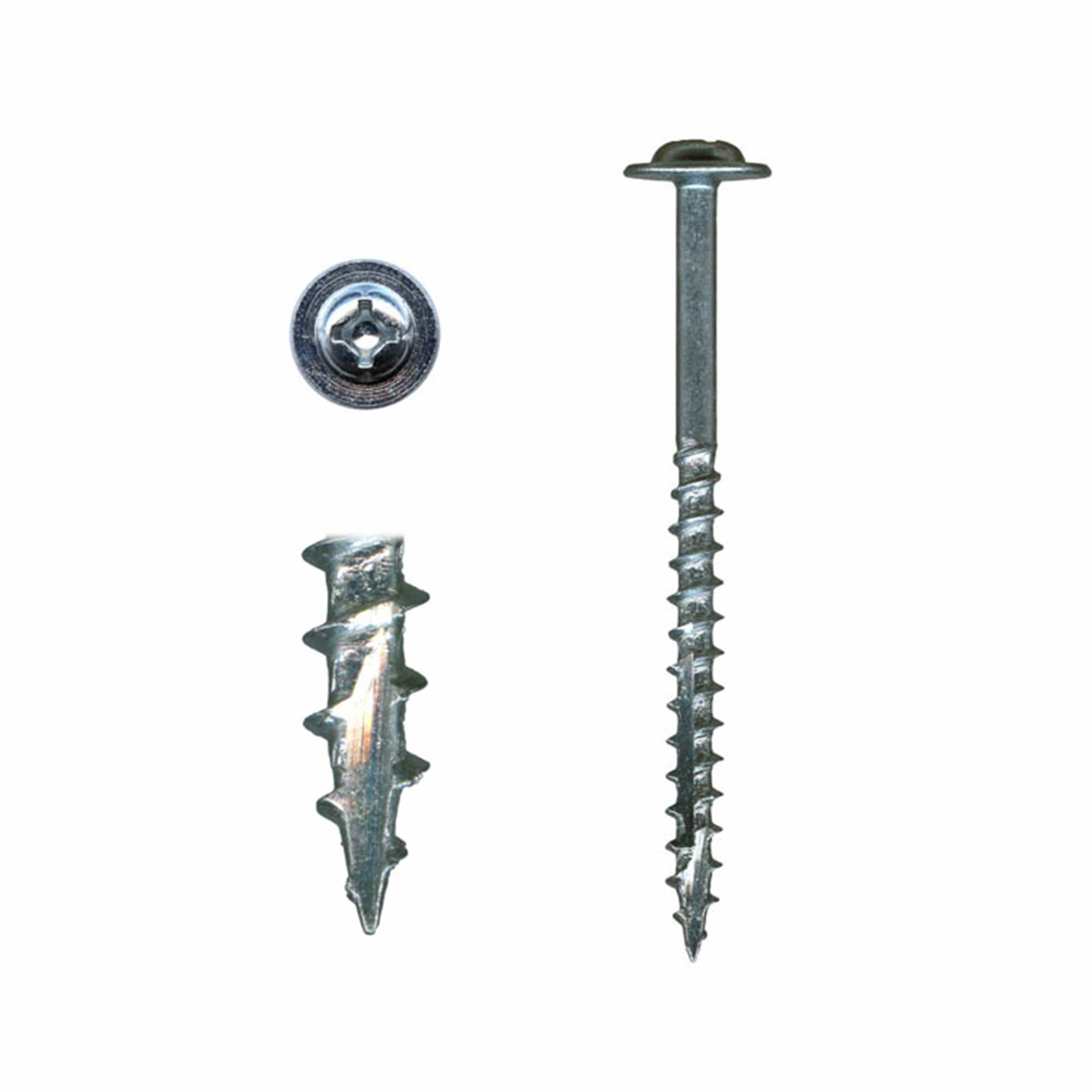 Cabinet Installation Screws – #10 – Combo Drive – Washer Head – White – Zinc – 100 Piece