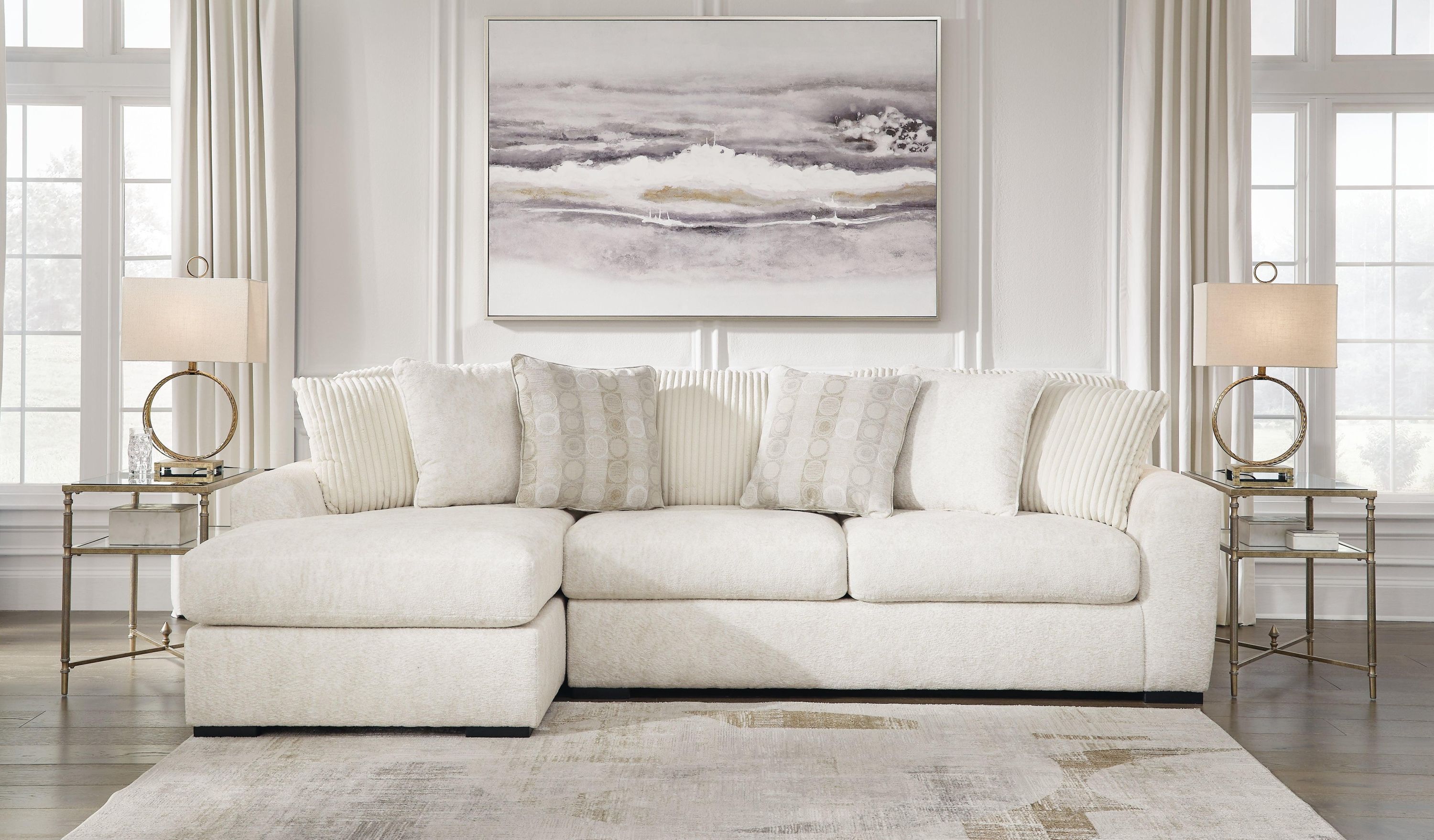 Chessington Ivory 2-Piece Sectional With Chaise - Image 3