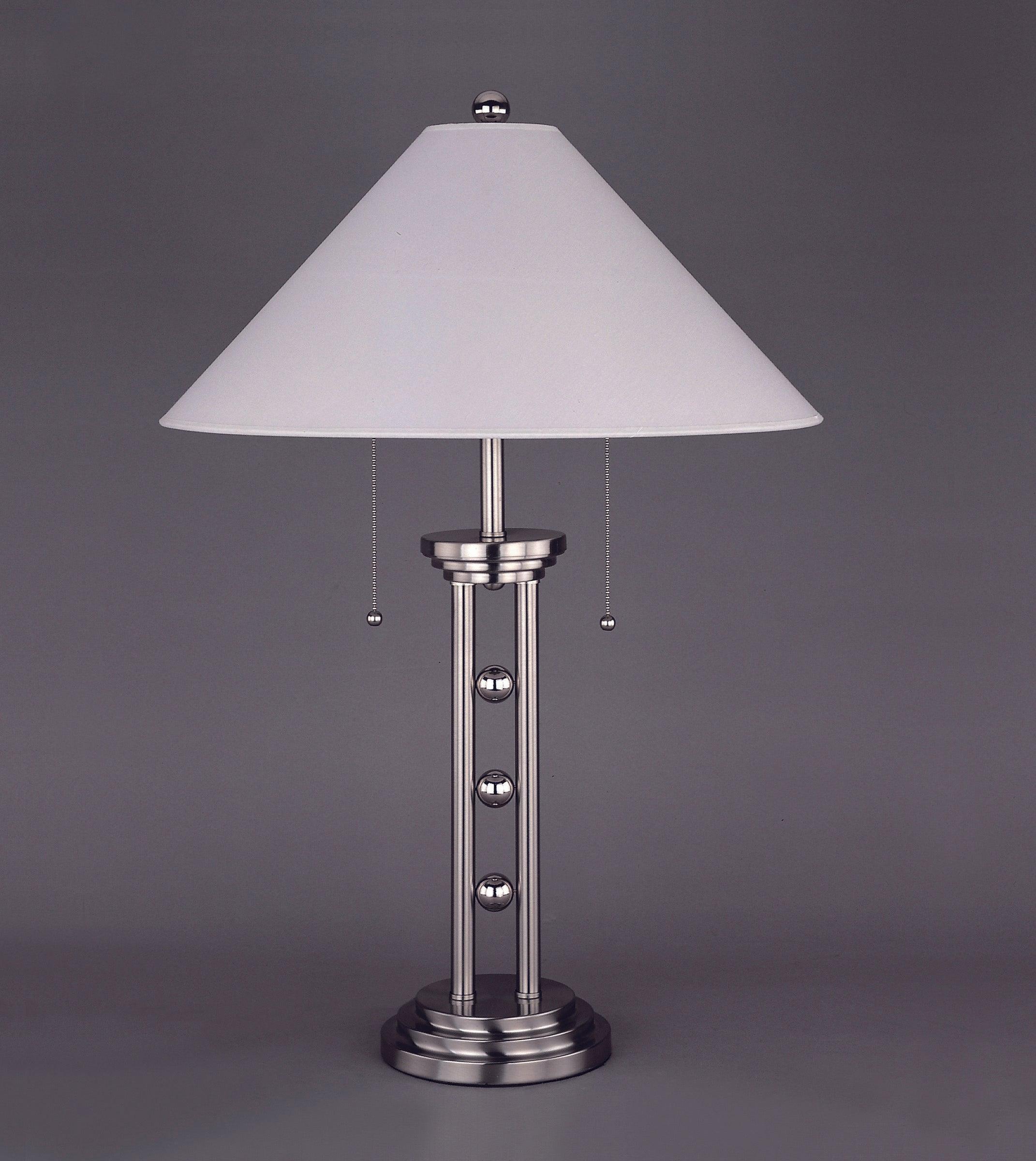 Magnum Chrome White Floor Lamp Base - Image 2
