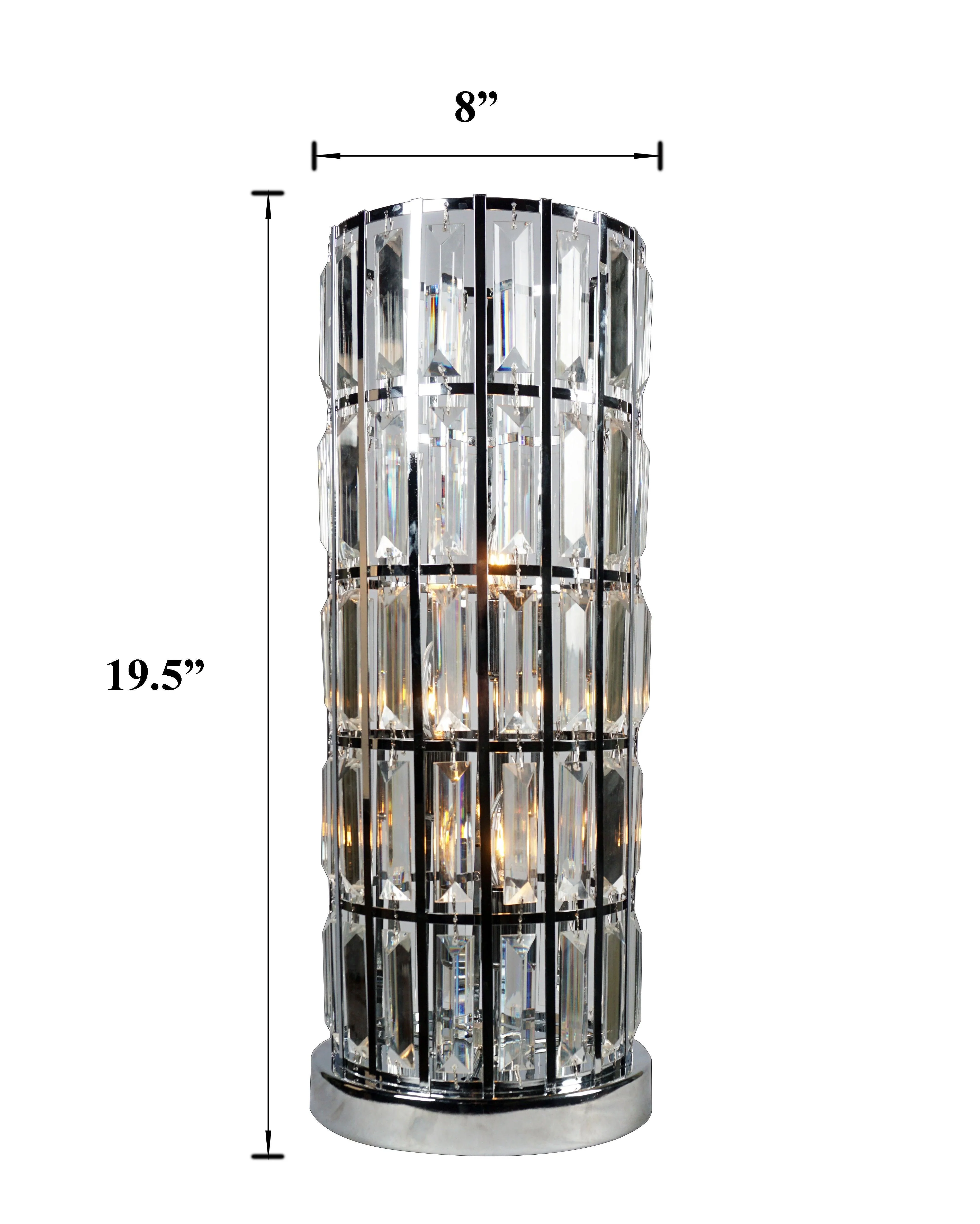 Glam Crystal Black Table Lamp - Image 2