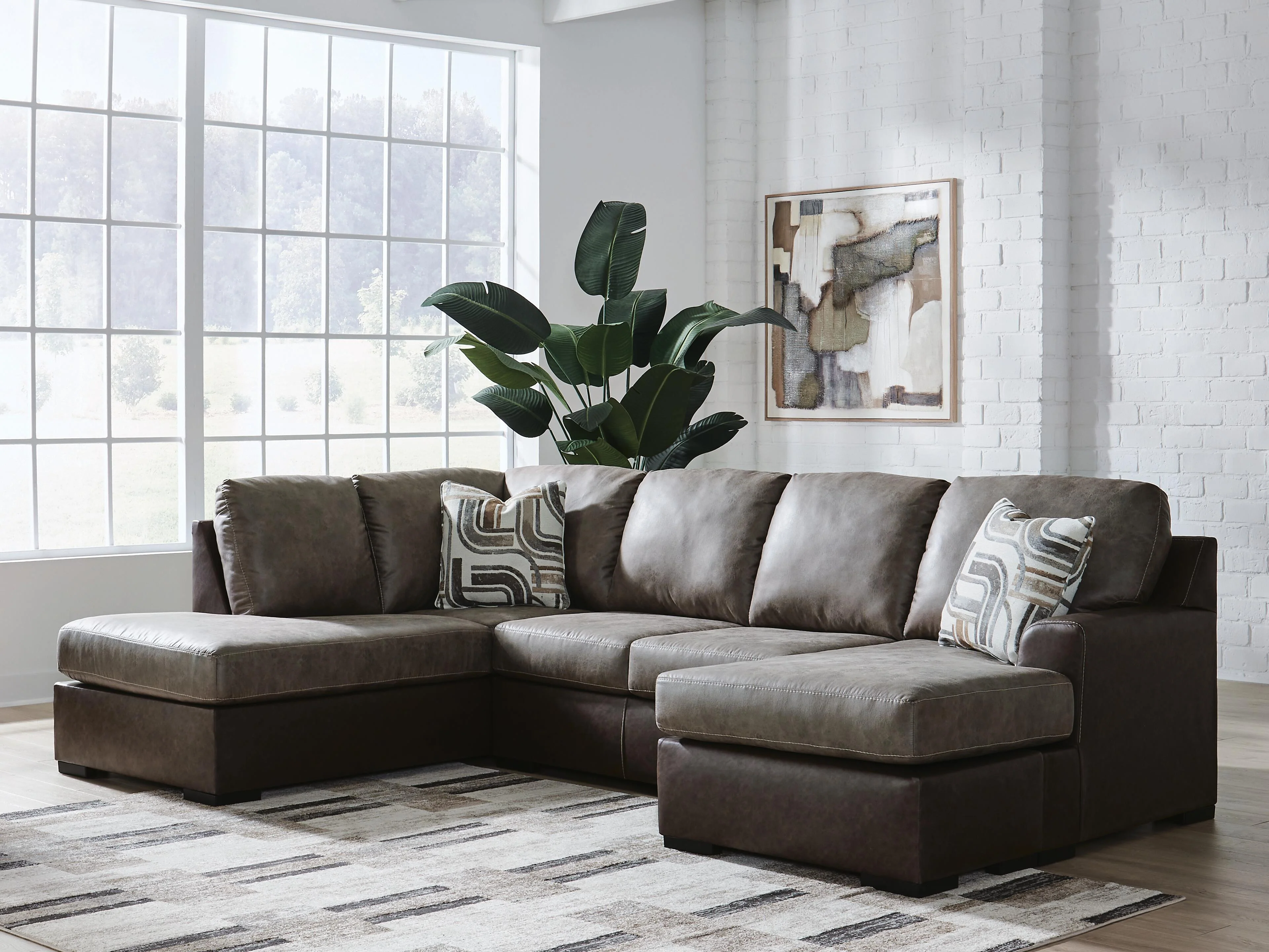 Castille Way Fossil 2-Piece Sleeper Sectional with Chaise - Image 3
