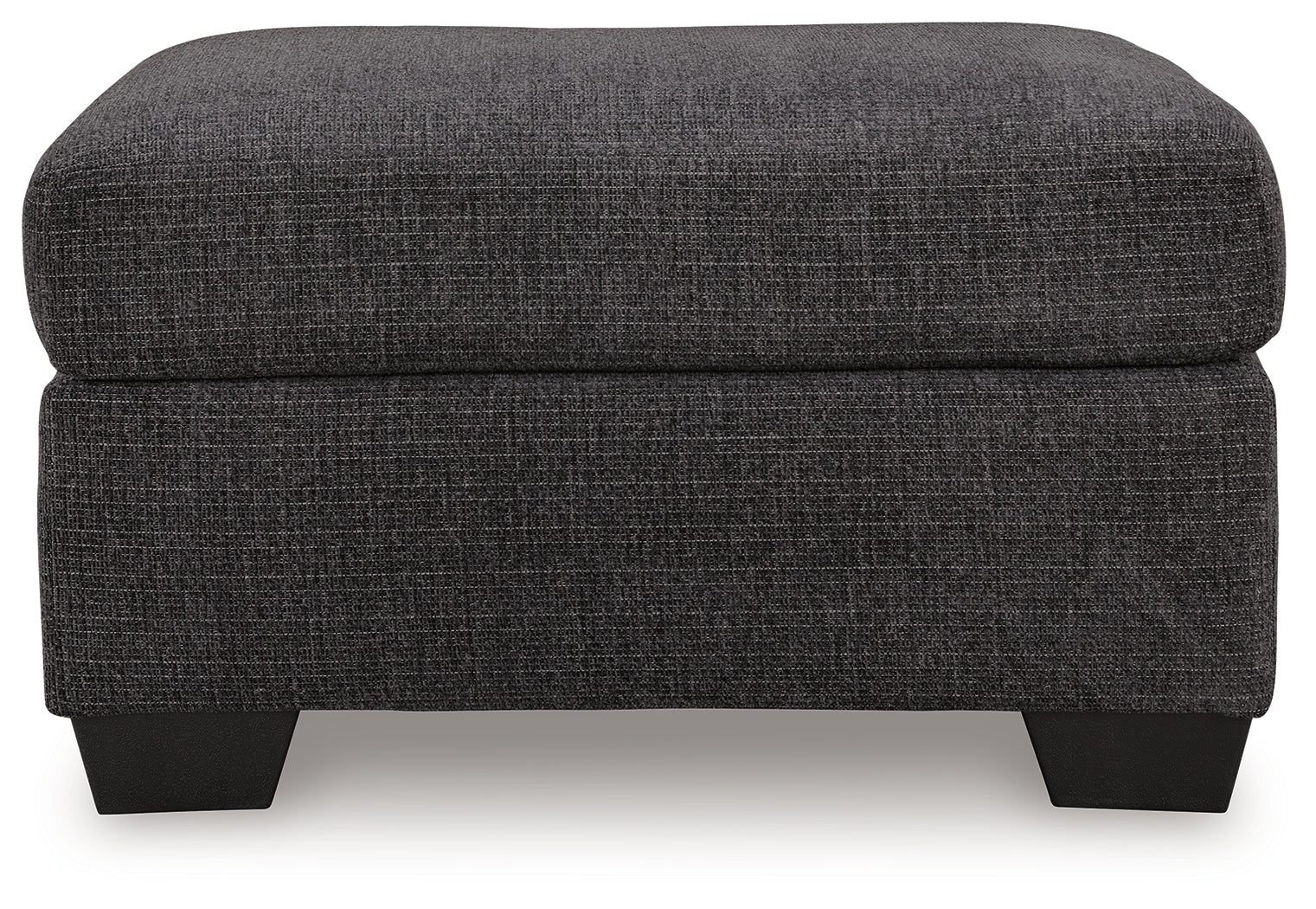 Loreo Ebony Chenille Ottoman - Image 3