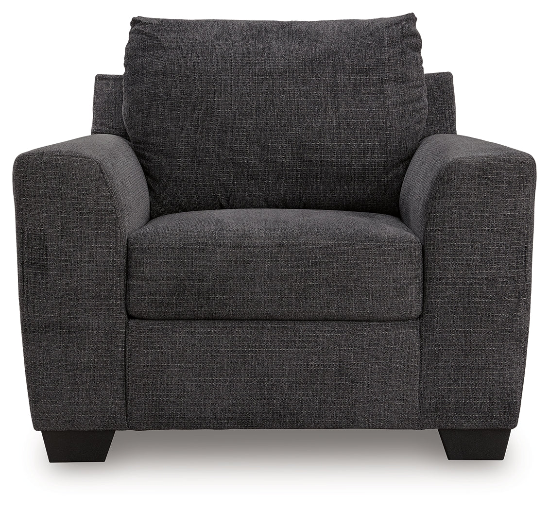 Loreo Ebony Chenille Chair - Image 3