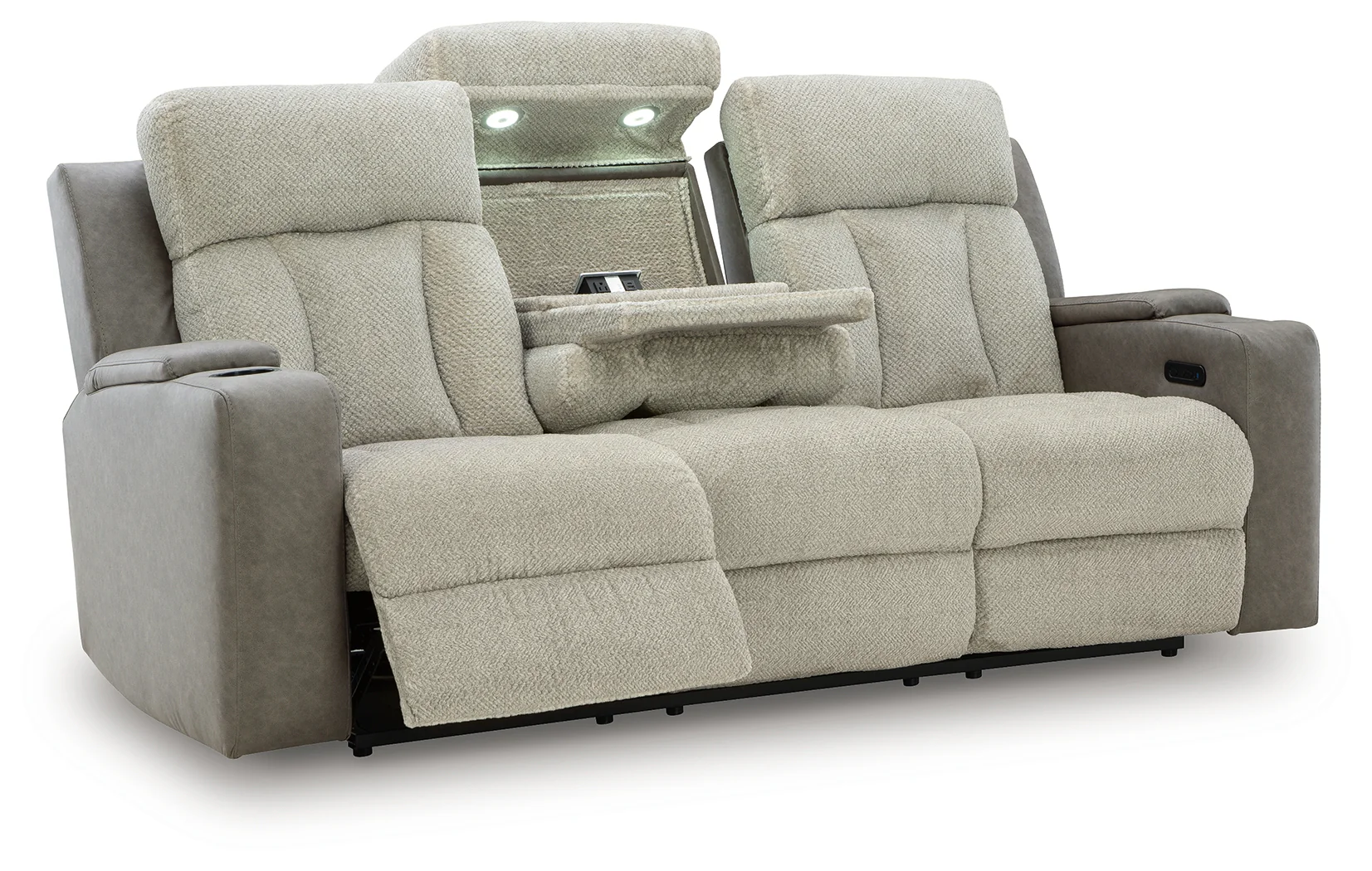 WhipLash Sisal Chenille Power Reclining Sofa - Image 3